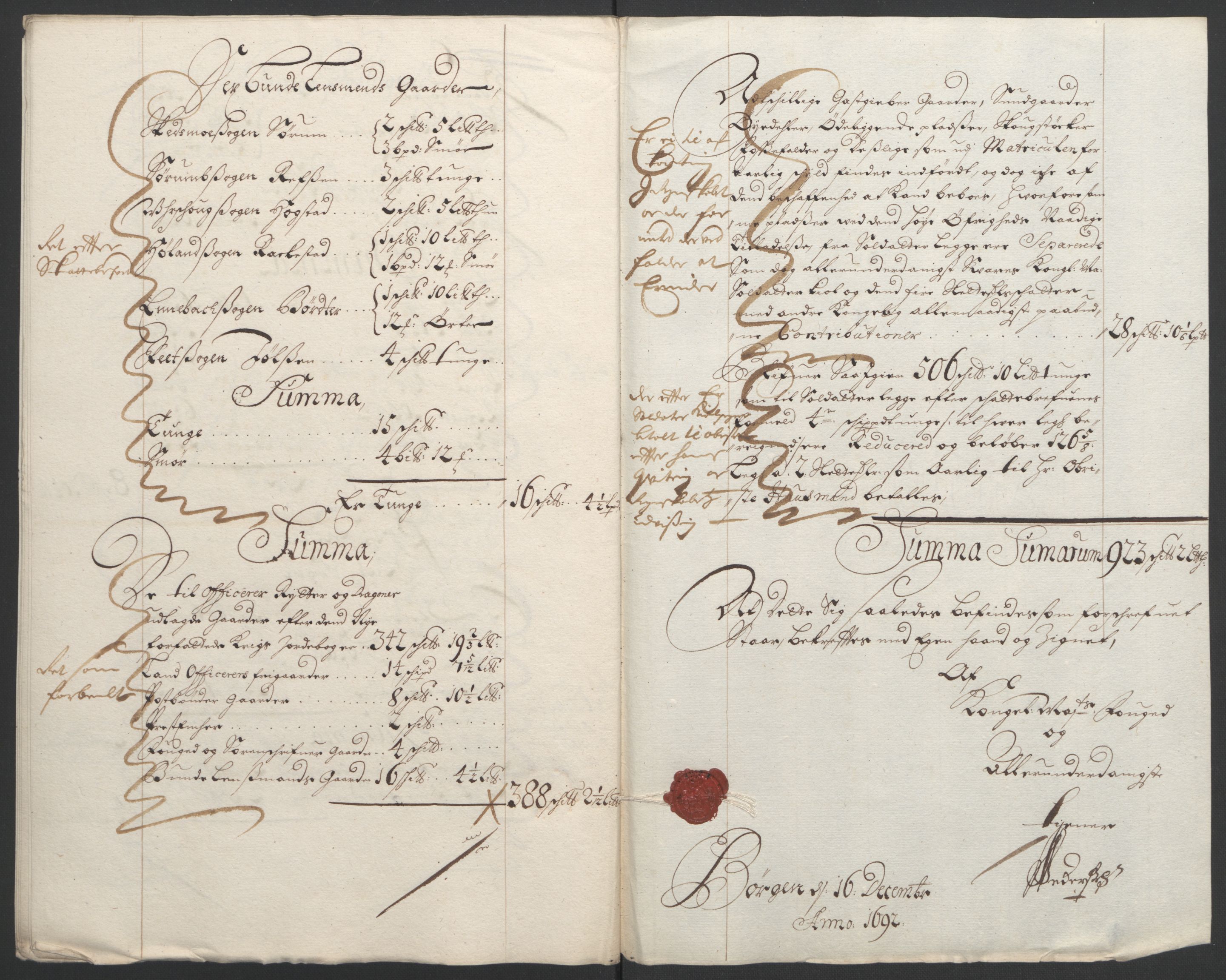 Rentekammeret inntil 1814, Reviderte regnskaper, Fogderegnskap, AV/RA-EA-4092/R11/L0577: Fogderegnskap Nedre Romerike, 1692, s. 245