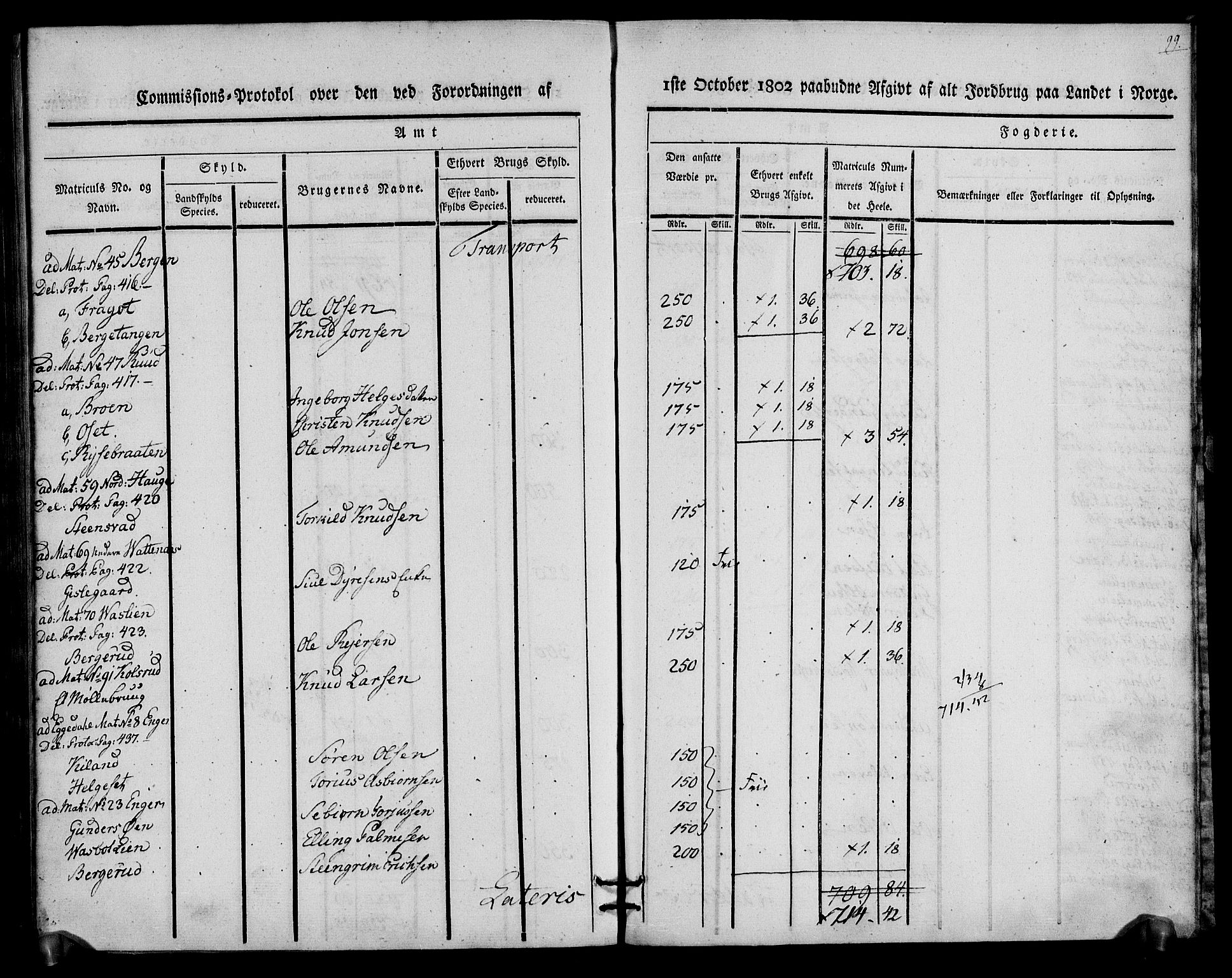 Rentekammeret inntil 1814, Realistisk ordnet avdeling, AV/RA-EA-4070/N/Ne/Nea/L0060: Buskerud fogderi. Kommisjonsprotokoll for Sigdal prestegjeld, 1803, s. 99