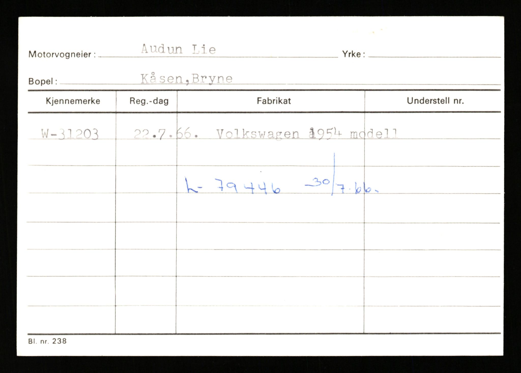 Stavanger trafikkstasjon, SAST/A-101942/0/G/L0005: Registreringsnummer: 23000 - 34245, 1930-1971, s. 2495