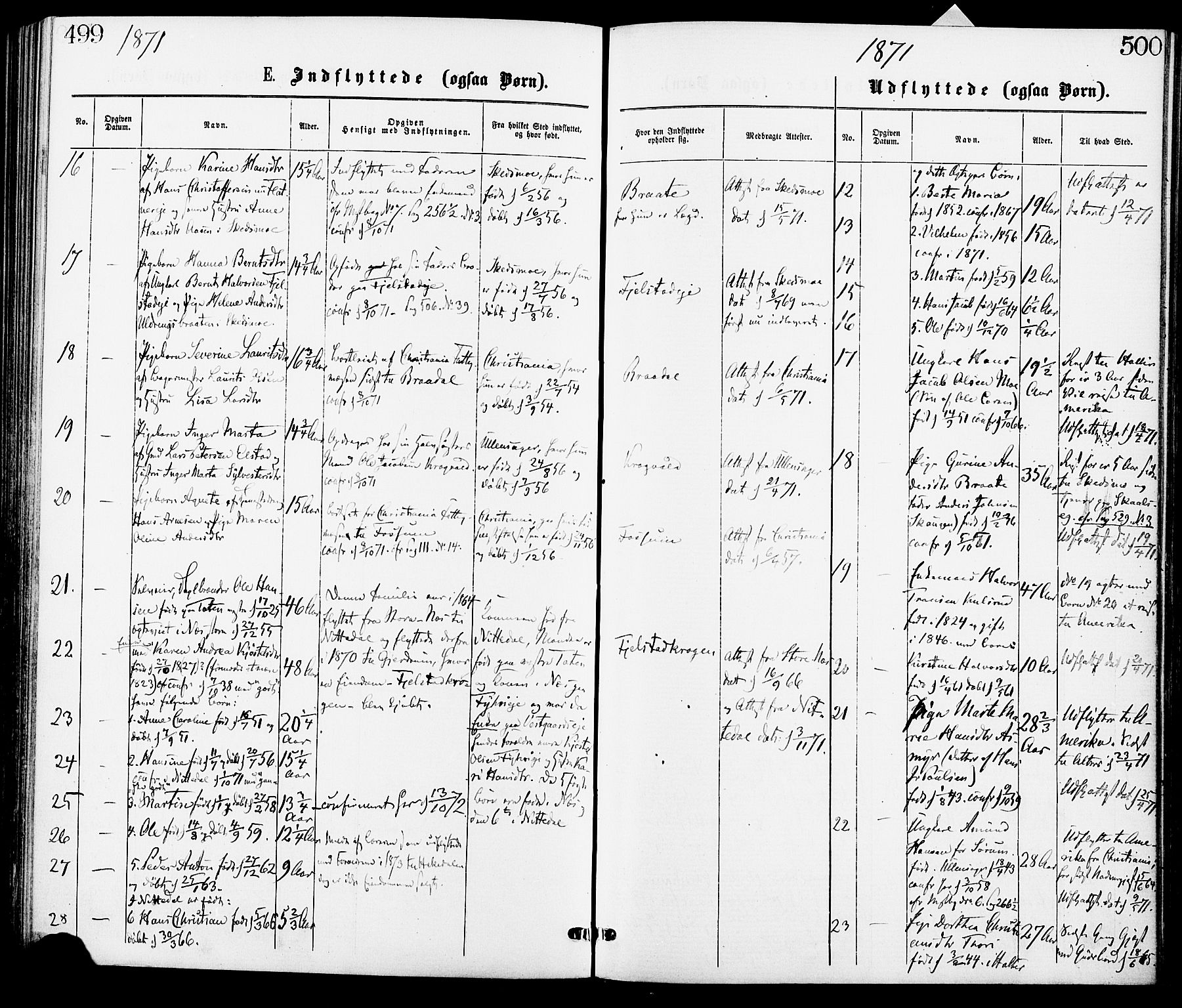 Gjerdrum prestekontor Kirkebøker, AV/SAO-A-10412b/F/Fa/L0008: Ministerialbok nr. I 8, 1867-1880, s. 499-500
