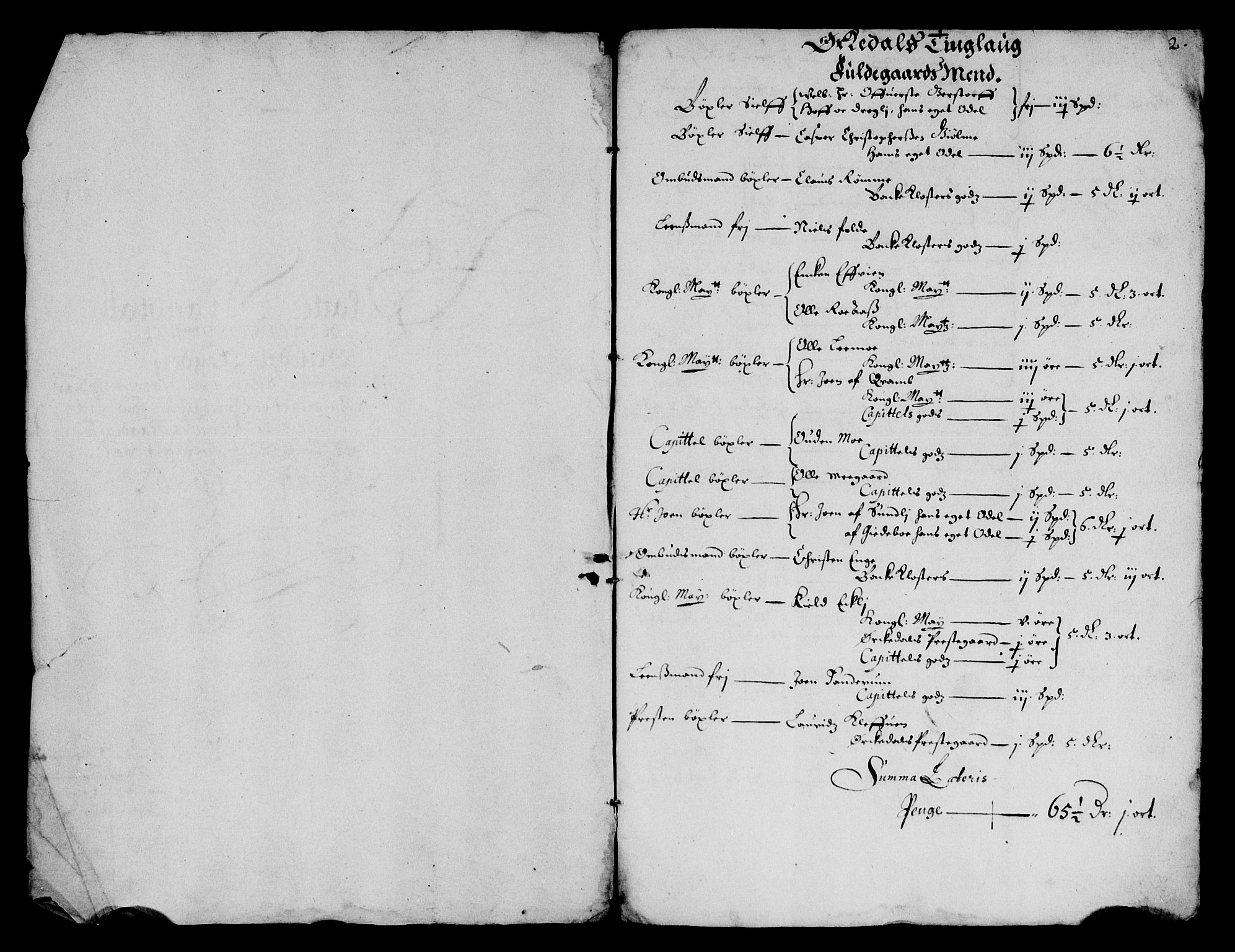 Rentekammeret inntil 1814, Reviderte regnskaper, Lensregnskaper, AV/RA-EA-5023/R/Rb/Rbw/L0127: Trondheim len, 1656-1657