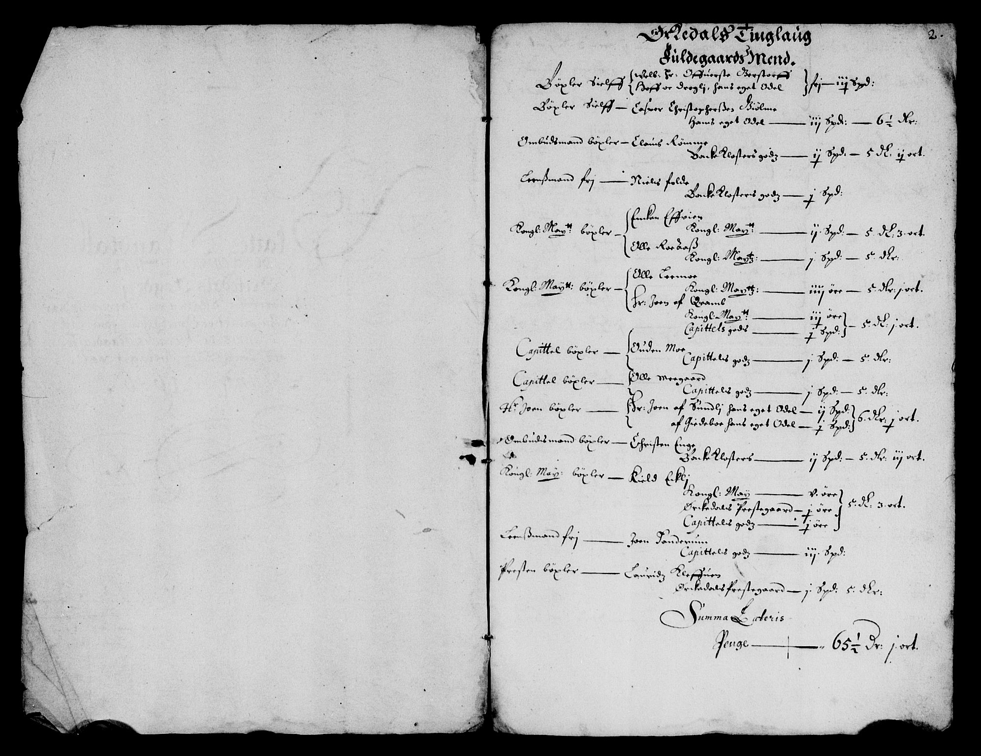 Rentekammeret inntil 1814, Reviderte regnskaper, Lensregnskaper, RA/EA-5023/R/Rb/Rbw/L0127: Trondheim len, 1656-1657