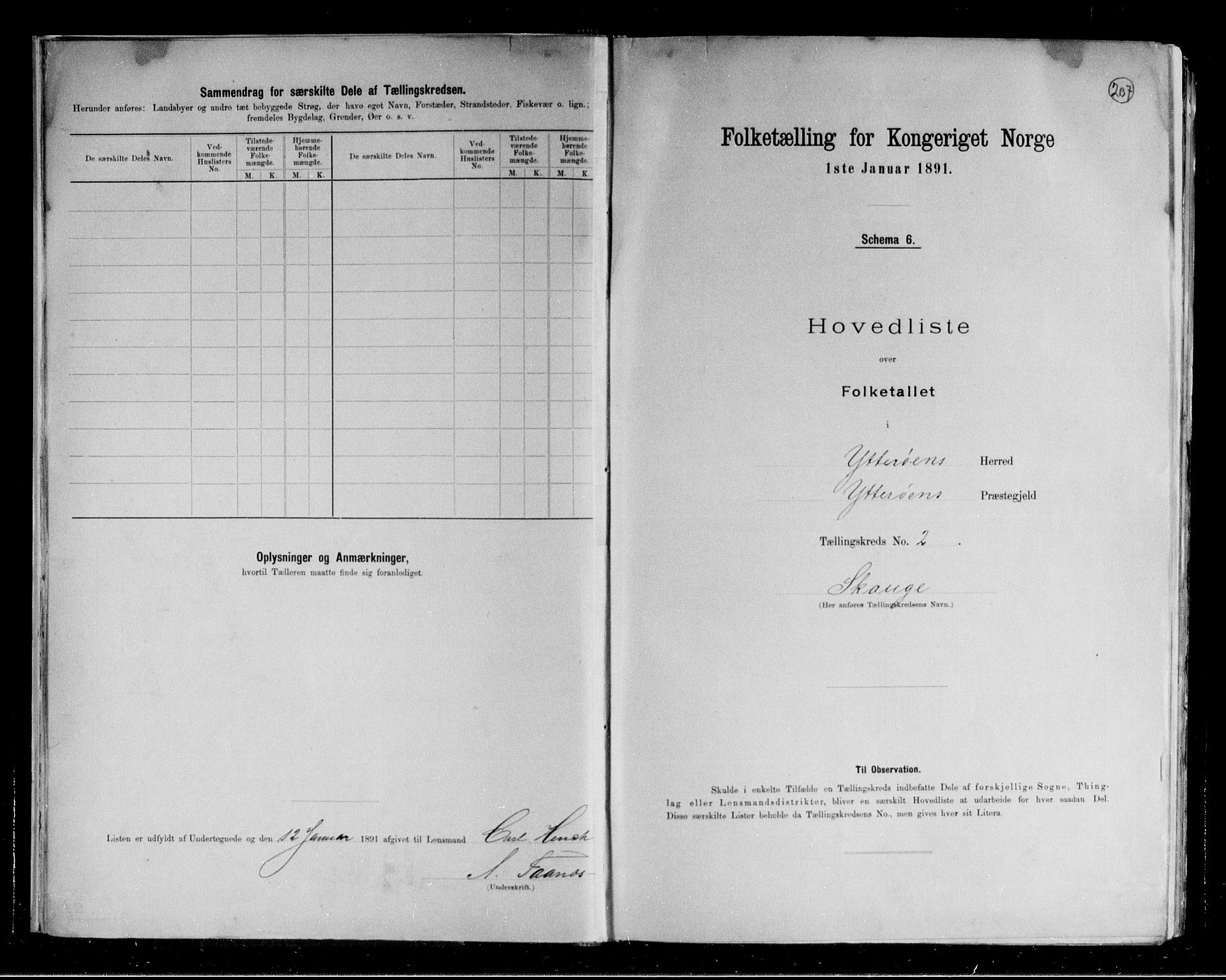 RA, Folketelling 1891 for 1722 Ytterøy herred, 1891, s. 8