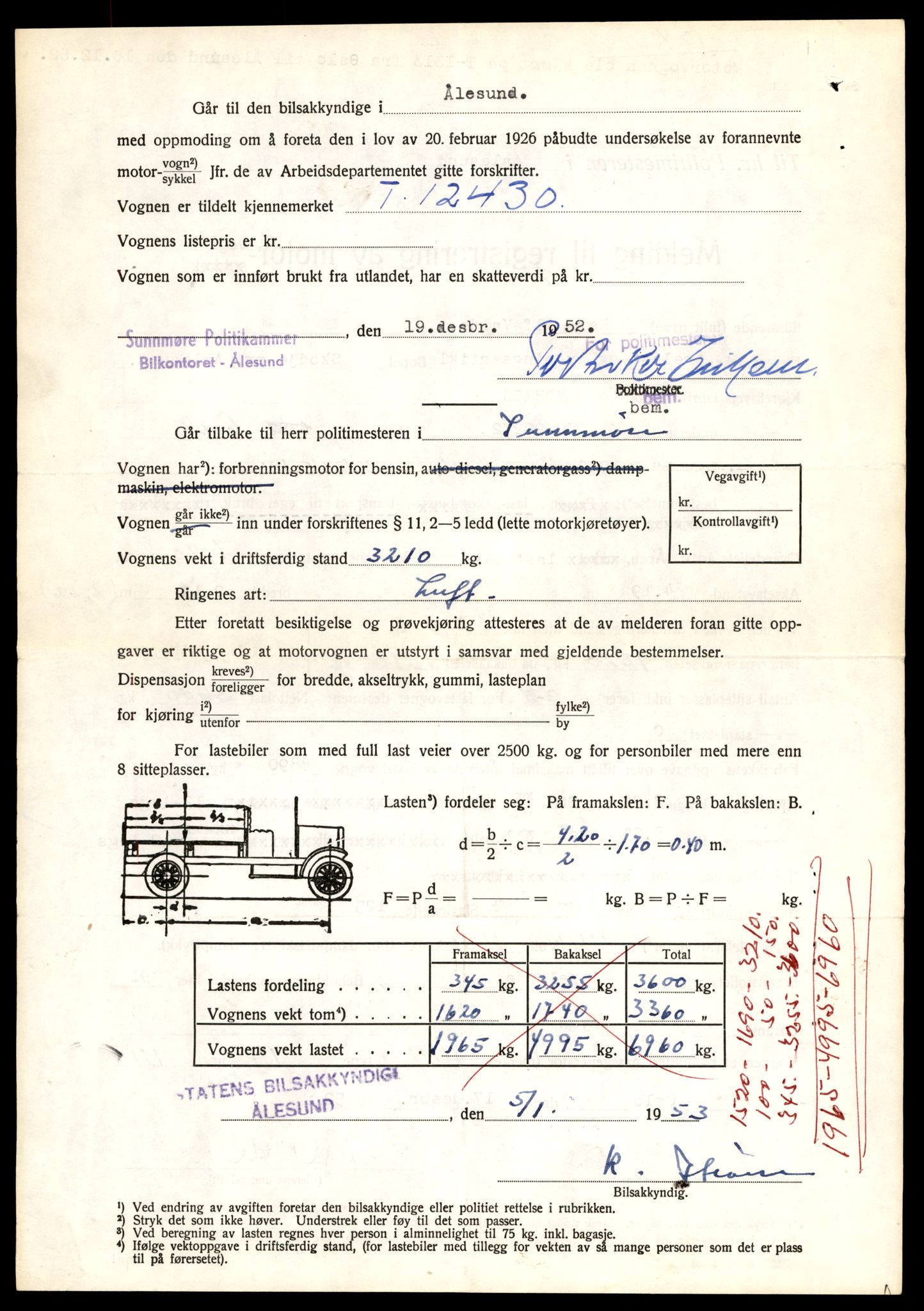 Møre og Romsdal vegkontor - Ålesund trafikkstasjon, AV/SAT-A-4099/F/Fe/L0033: Registreringskort for kjøretøy T 12151 - T 12474, 1927-1998, s. 3196