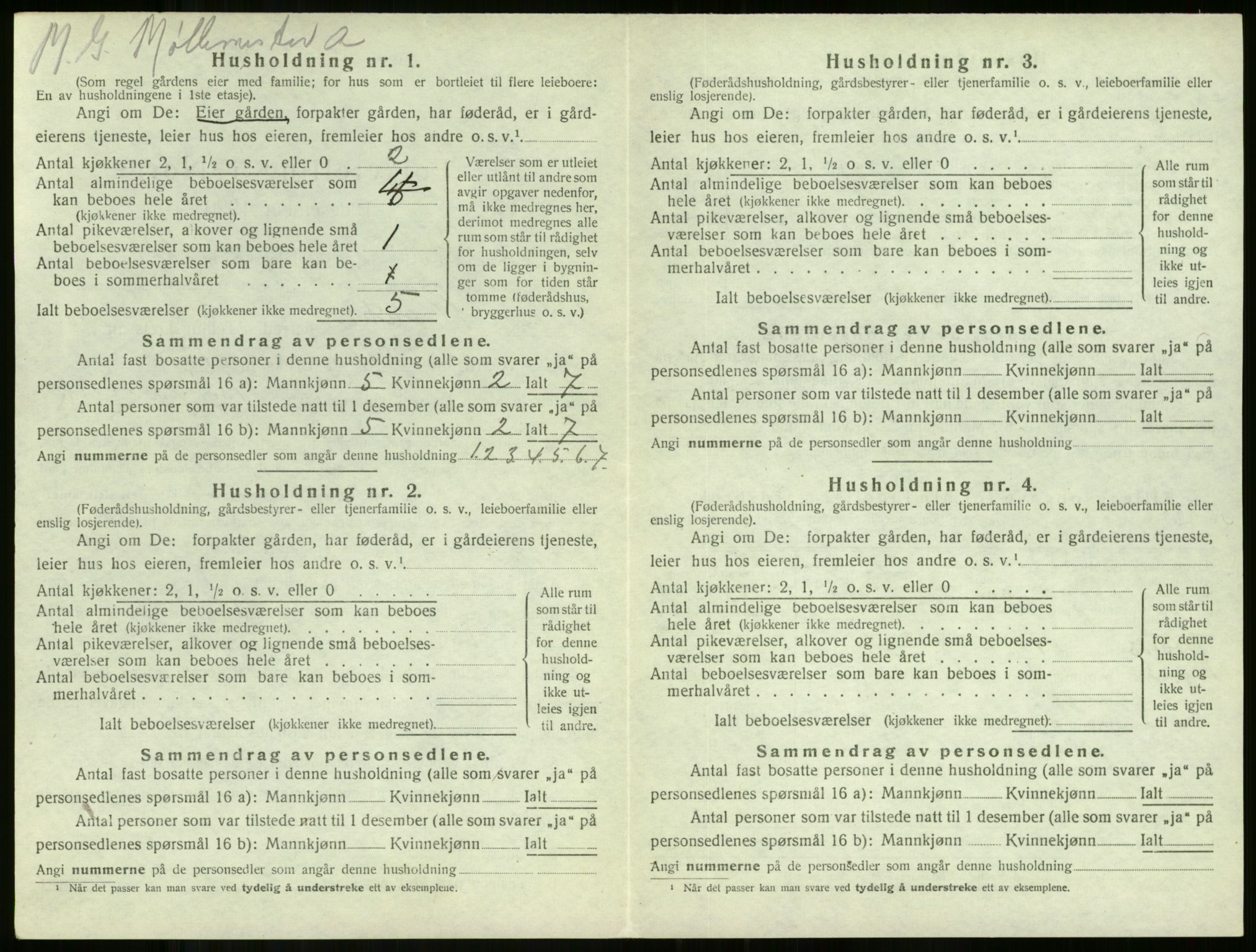 SAKO, Folketelling 1920 for 0720 Stokke herred, 1920, s. 1867