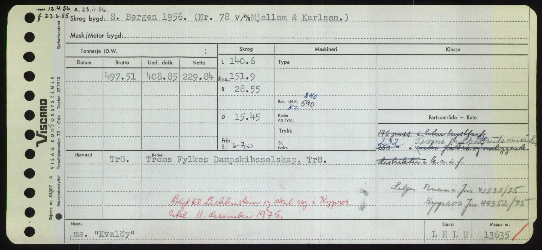 Sjøfartsdirektoratet med forløpere, Skipsmålingen, AV/RA-S-1627/H/Hd/L0021: Fartøy, Kor-Kår, s. 277
