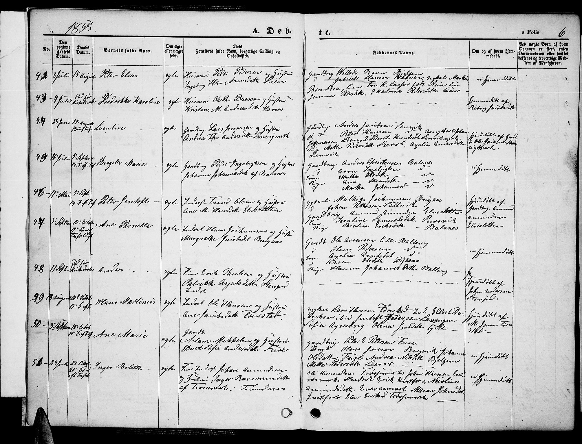 Ministerialprotokoller, klokkerbøker og fødselsregistre - Nordland, AV/SAT-A-1459/863/L0912: Klokkerbok nr. 863C02, 1858-1876, s. 6