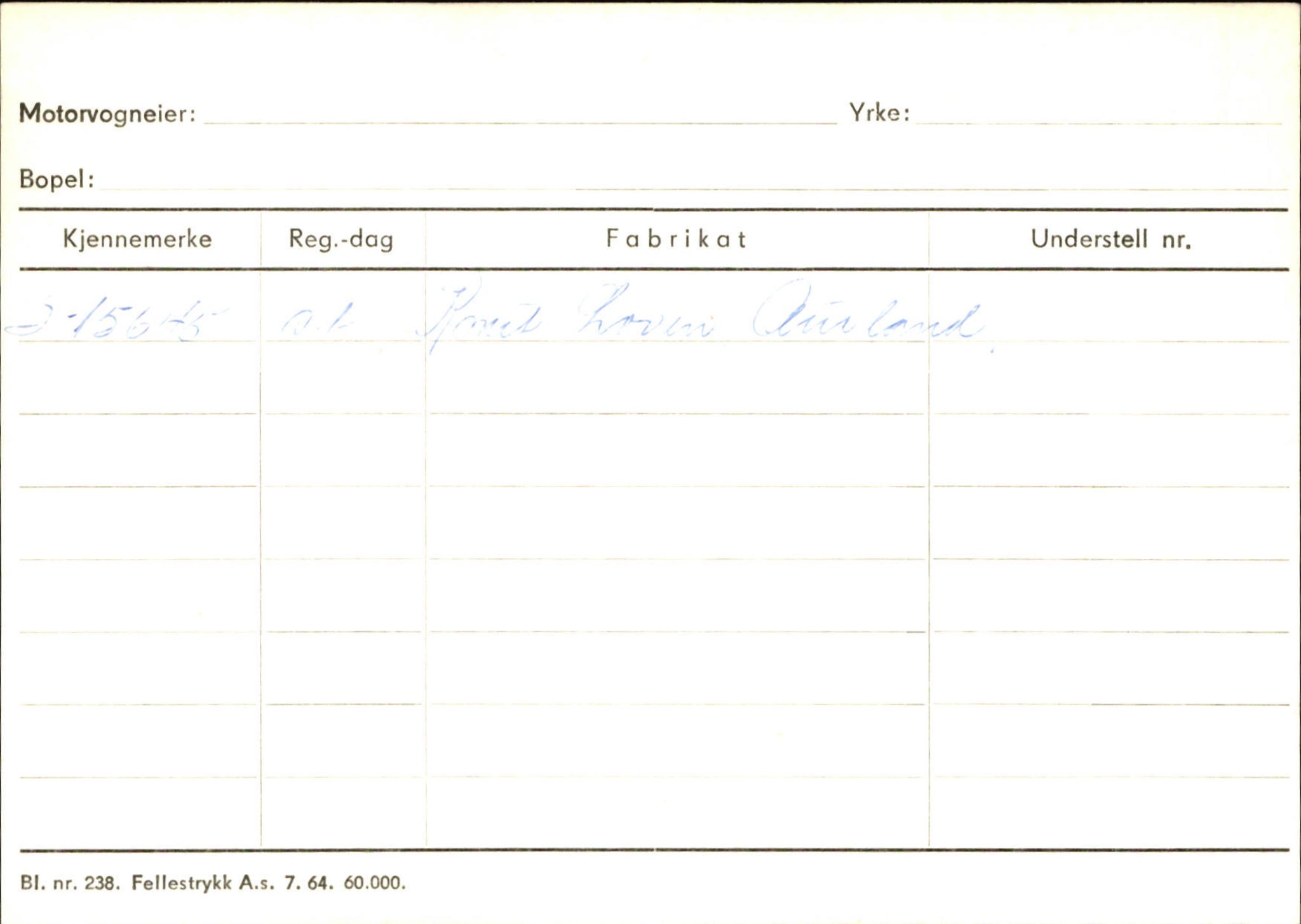 Statens vegvesen, Sogn og Fjordane vegkontor, AV/SAB-A-5301/4/F/L0125: Eigarregister Sogndal V-Å. Aurland A-Å. Fjaler A-N, 1945-1975, s. 1250