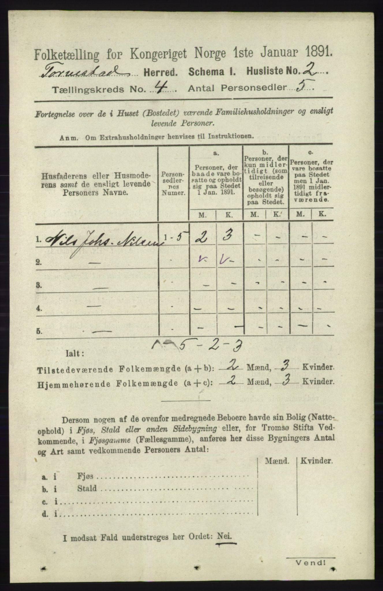 RA, Folketelling 1891 for 1152 Torvastad herred, 1891, s. 1423