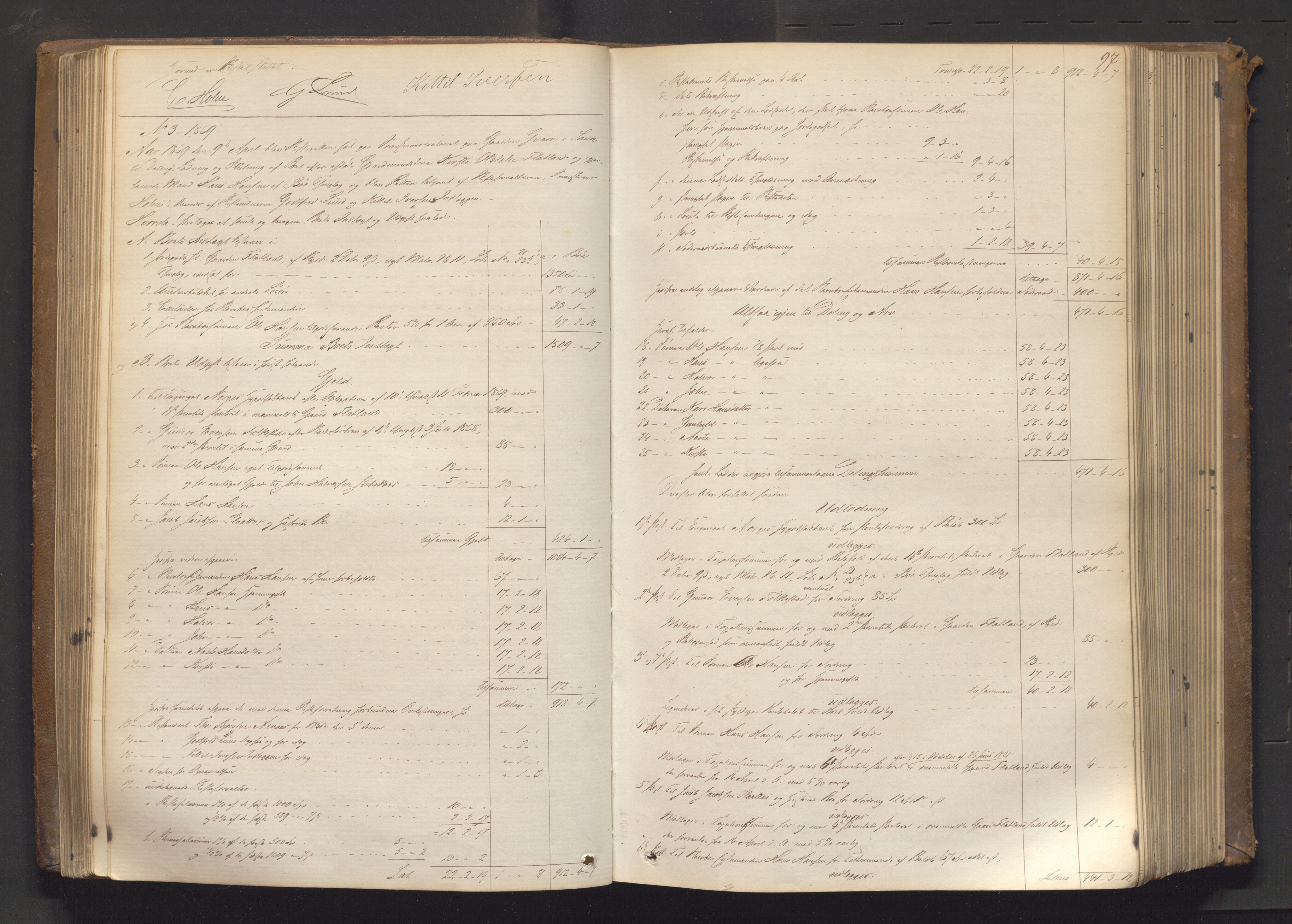 Nedre Telemark sorenskriveri, AV/SAKO-A-135/H/Hb/Hbe/L0002: Skifteutlodningsprotokoll, 1867-1878, s. 96b-97a