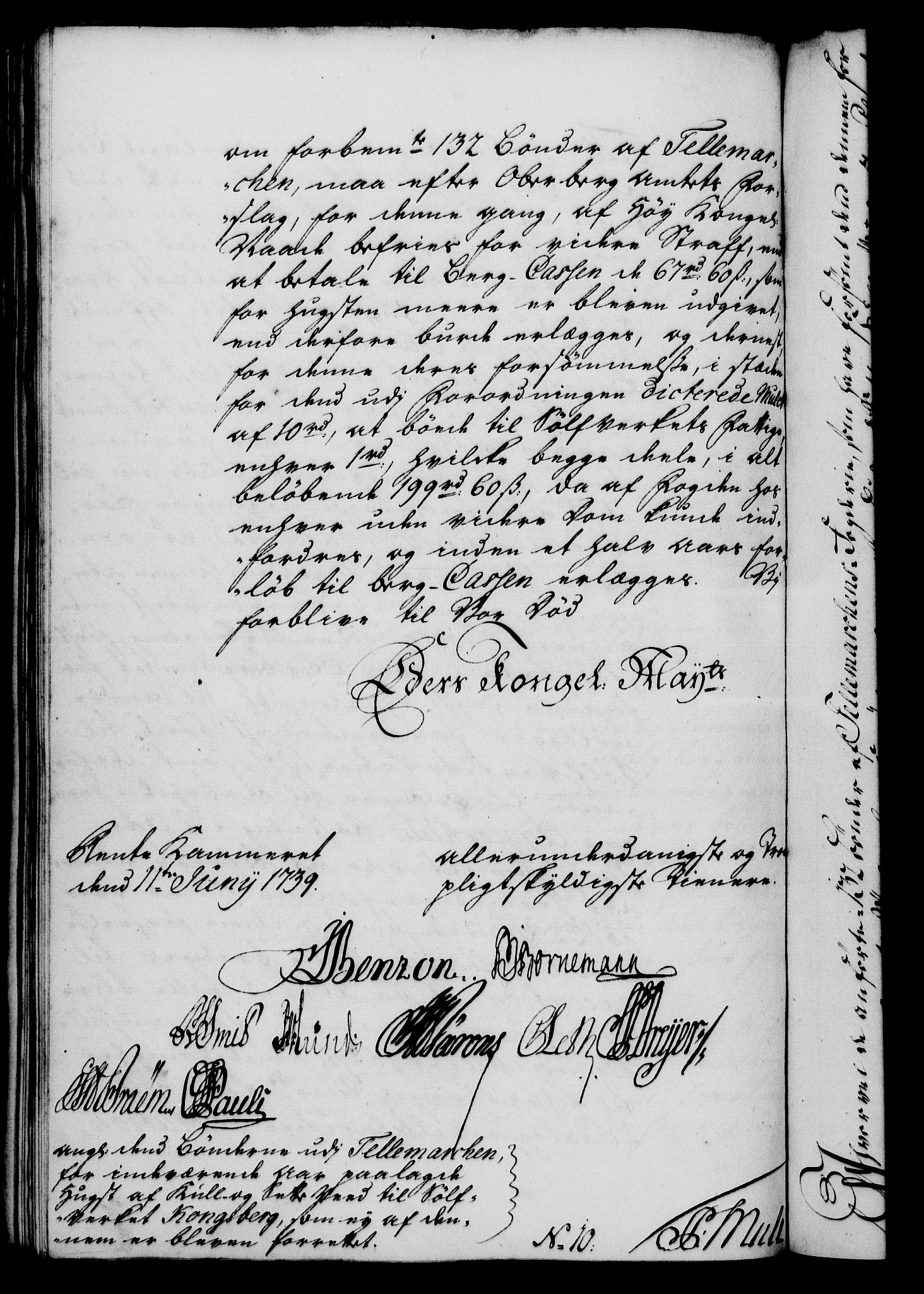 Rentekammeret, Kammerkanselliet, AV/RA-EA-3111/G/Gf/Gfa/L0022: Norsk relasjons- og resolusjonsprotokoll (merket RK 52.22), 1739, s. 504