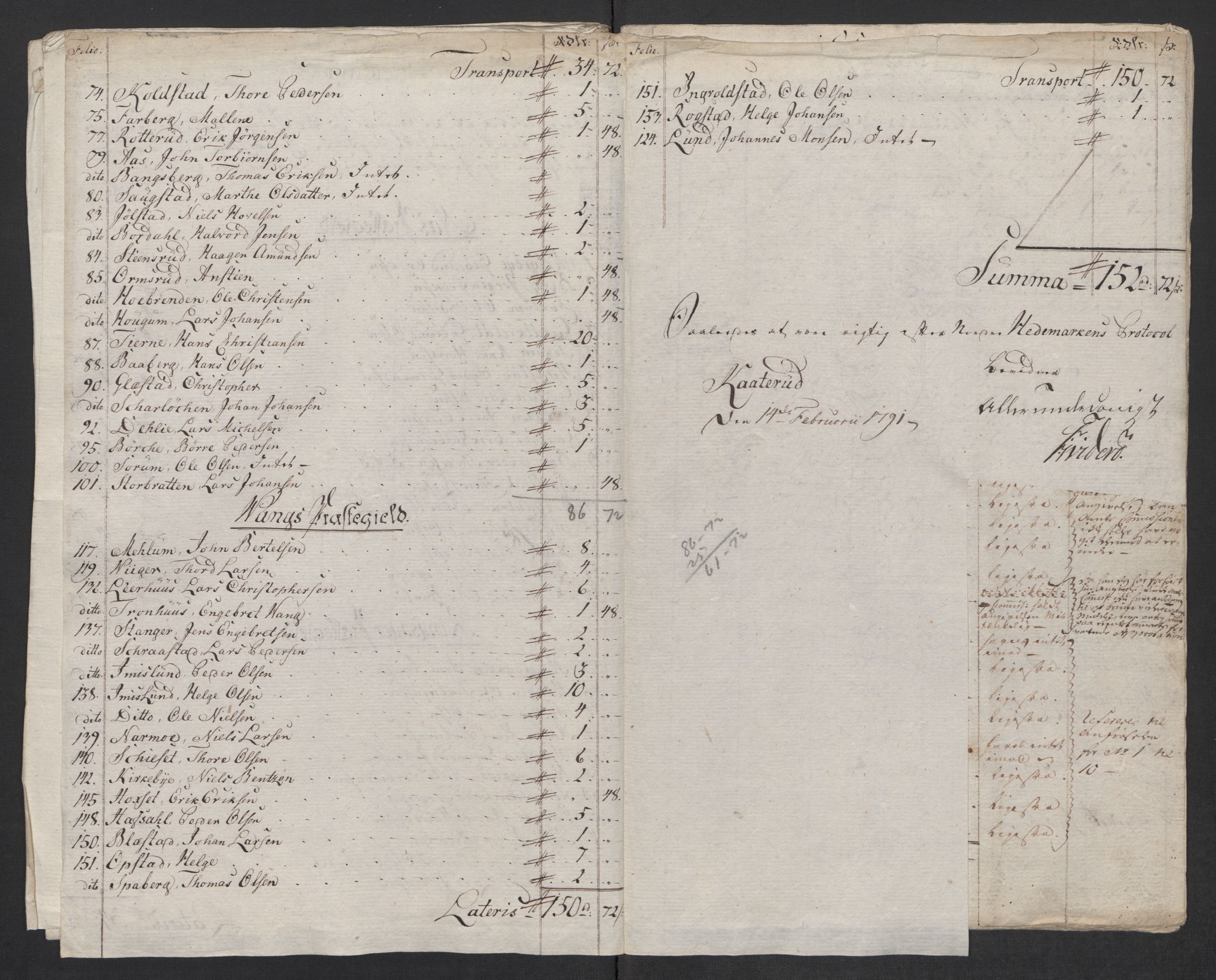 Rentekammeret inntil 1814, Reviderte regnskaper, Mindre regnskaper, AV/RA-EA-4068/Rf/Rfe/L0011: Gudbrandsdalen fogderi. Hedmark fogderi, 1789, s. 319