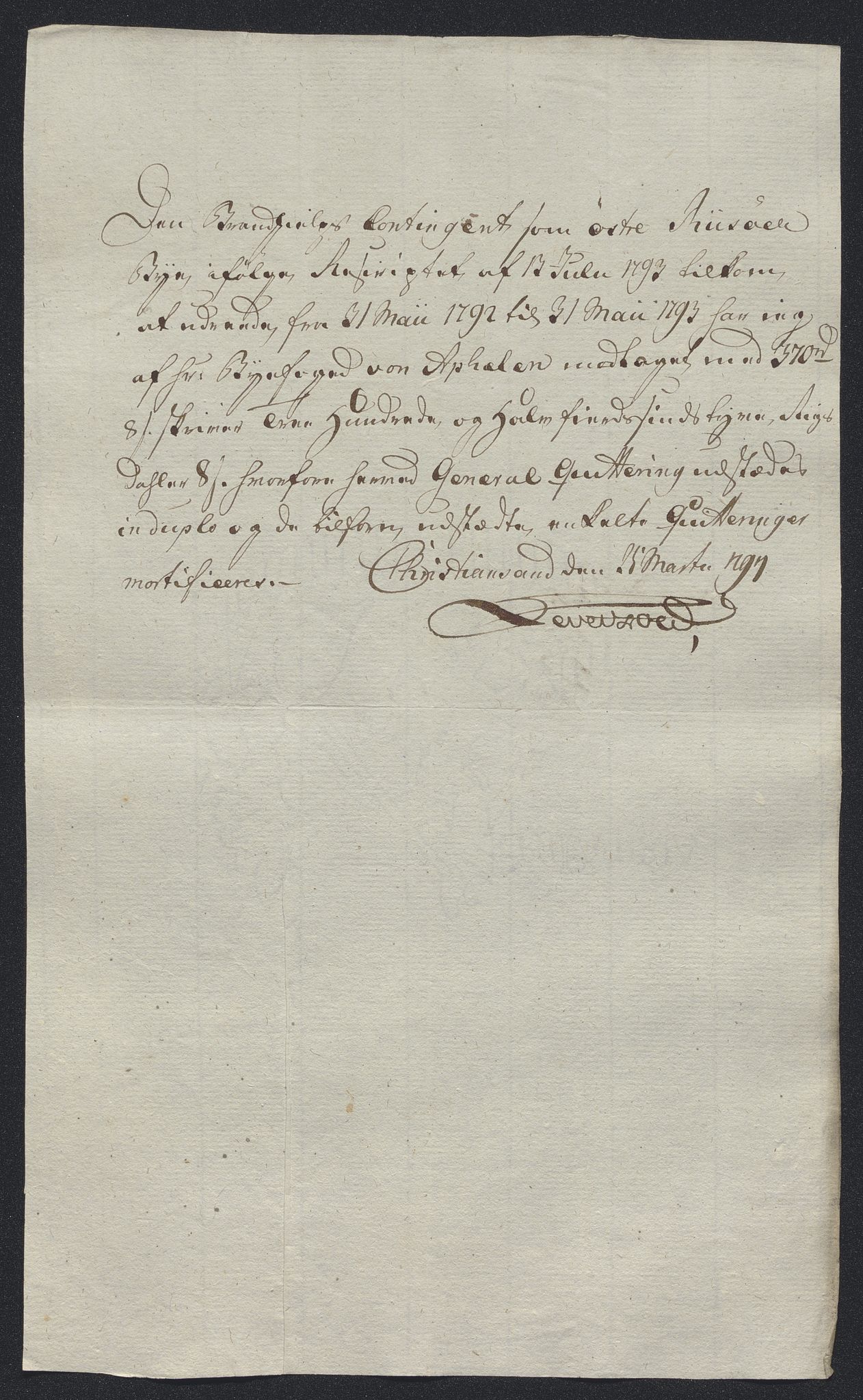 Danske Kanselli 1800-1814, AV/RA-EA-3024/K/Kk/Kka/Kkac/L0234: Kjøpstadregnskap Øster Risør, 1791-1795, s. 255
