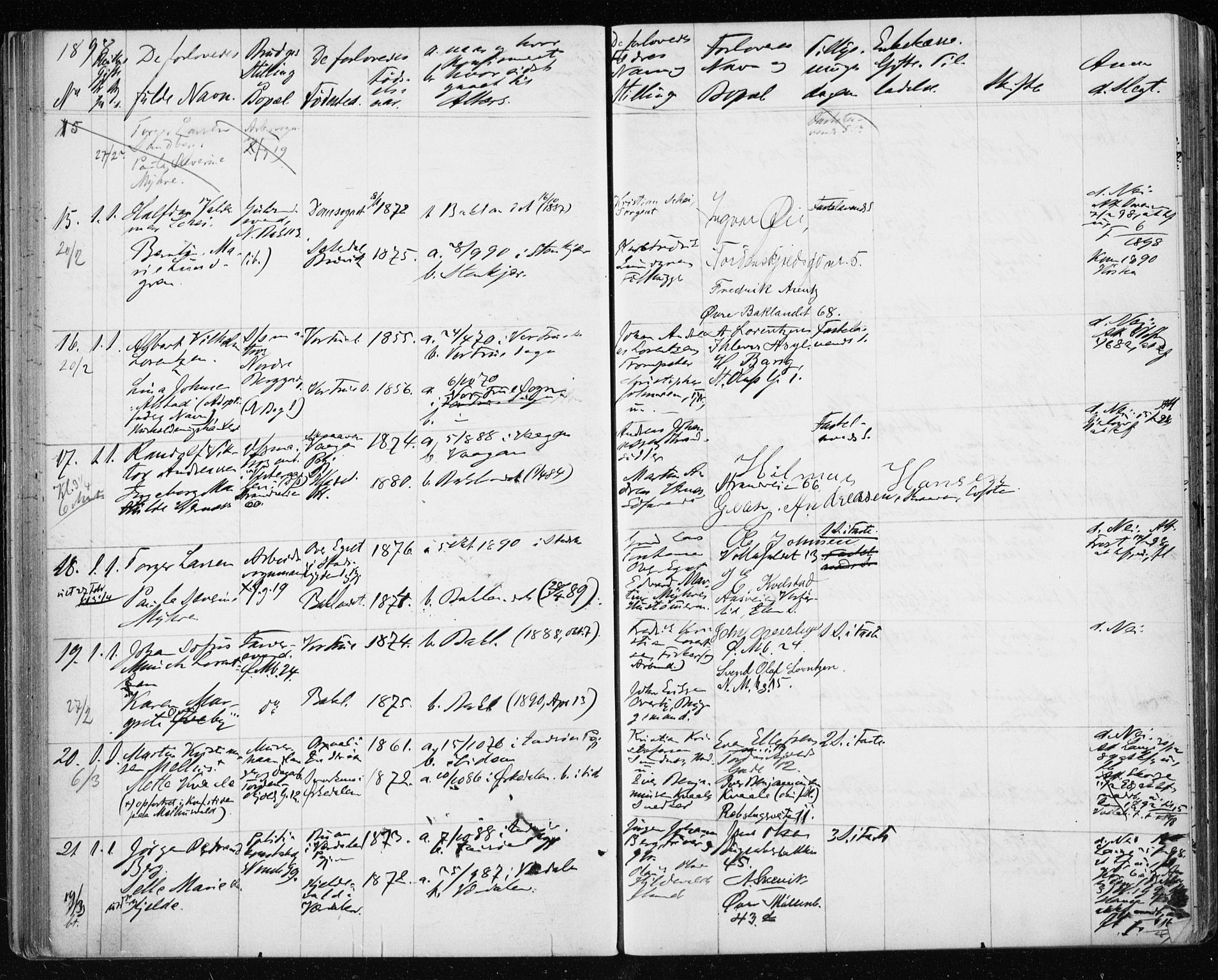 Ministerialprotokoller, klokkerbøker og fødselsregistre - Sør-Trøndelag, AV/SAT-A-1456/604/L0191: Ministerialbok nr. 604A12, 1892-1900