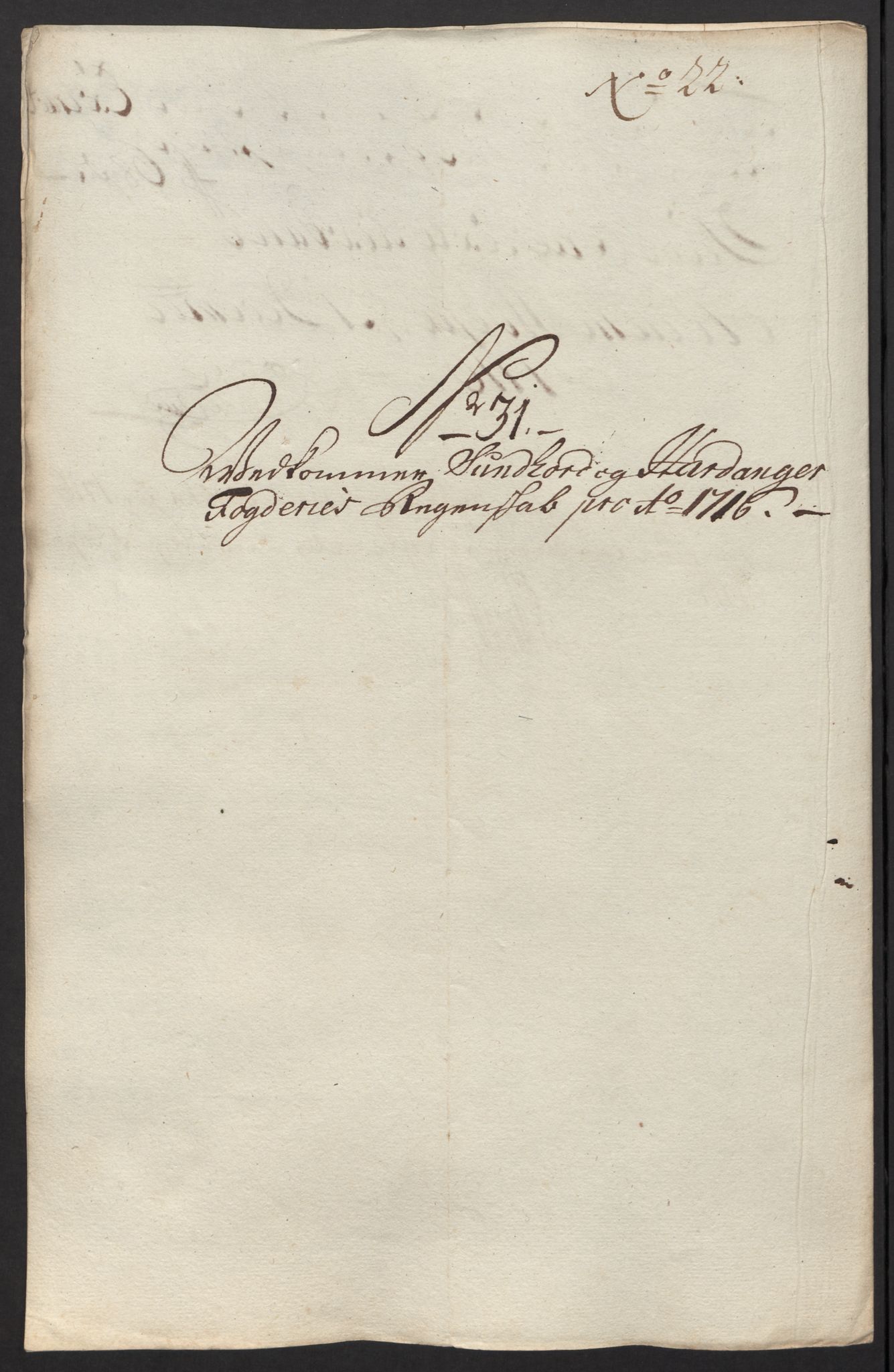 Rentekammeret inntil 1814, Reviderte regnskaper, Fogderegnskap, RA/EA-4092/R48/L2992: Fogderegnskap Sunnhordland og Hardanger, 1716, s. 153