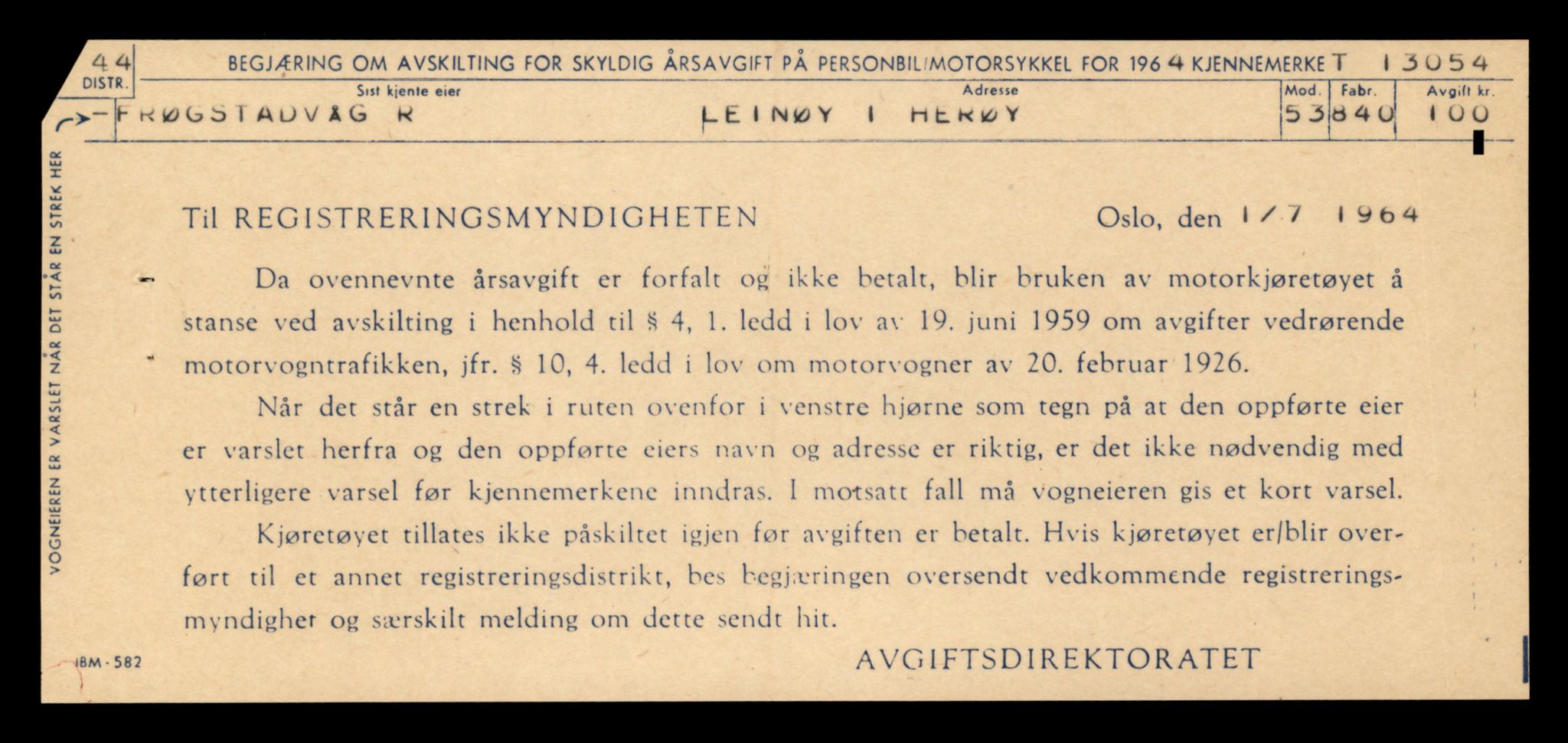 Møre og Romsdal vegkontor - Ålesund trafikkstasjon, AV/SAT-A-4099/F/Fe/L0037: Registreringskort for kjøretøy T 13031 - T 13179, 1927-1998, s. 495