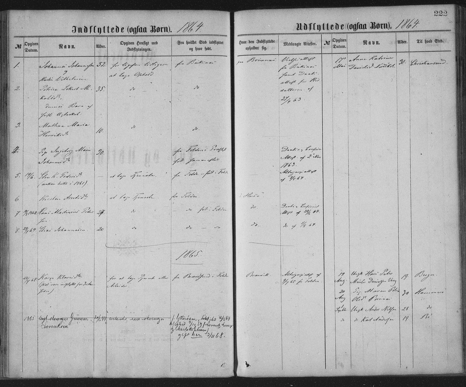 Ministerialprotokoller, klokkerbøker og fødselsregistre - Nordland, AV/SAT-A-1459/855/L0801: Ministerialbok nr. 855A09, 1864-1874, s. 222