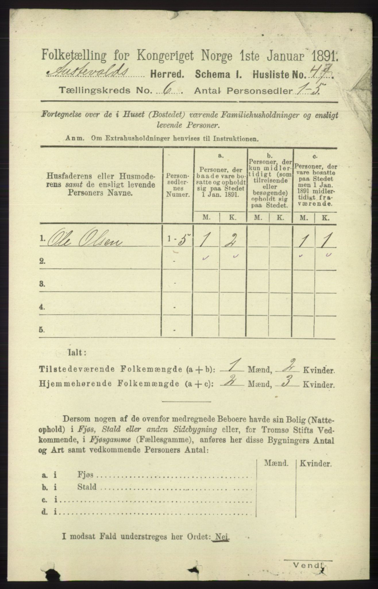 RA, Folketelling 1891 for 1244 Austevoll herred, 1891, s. 2564