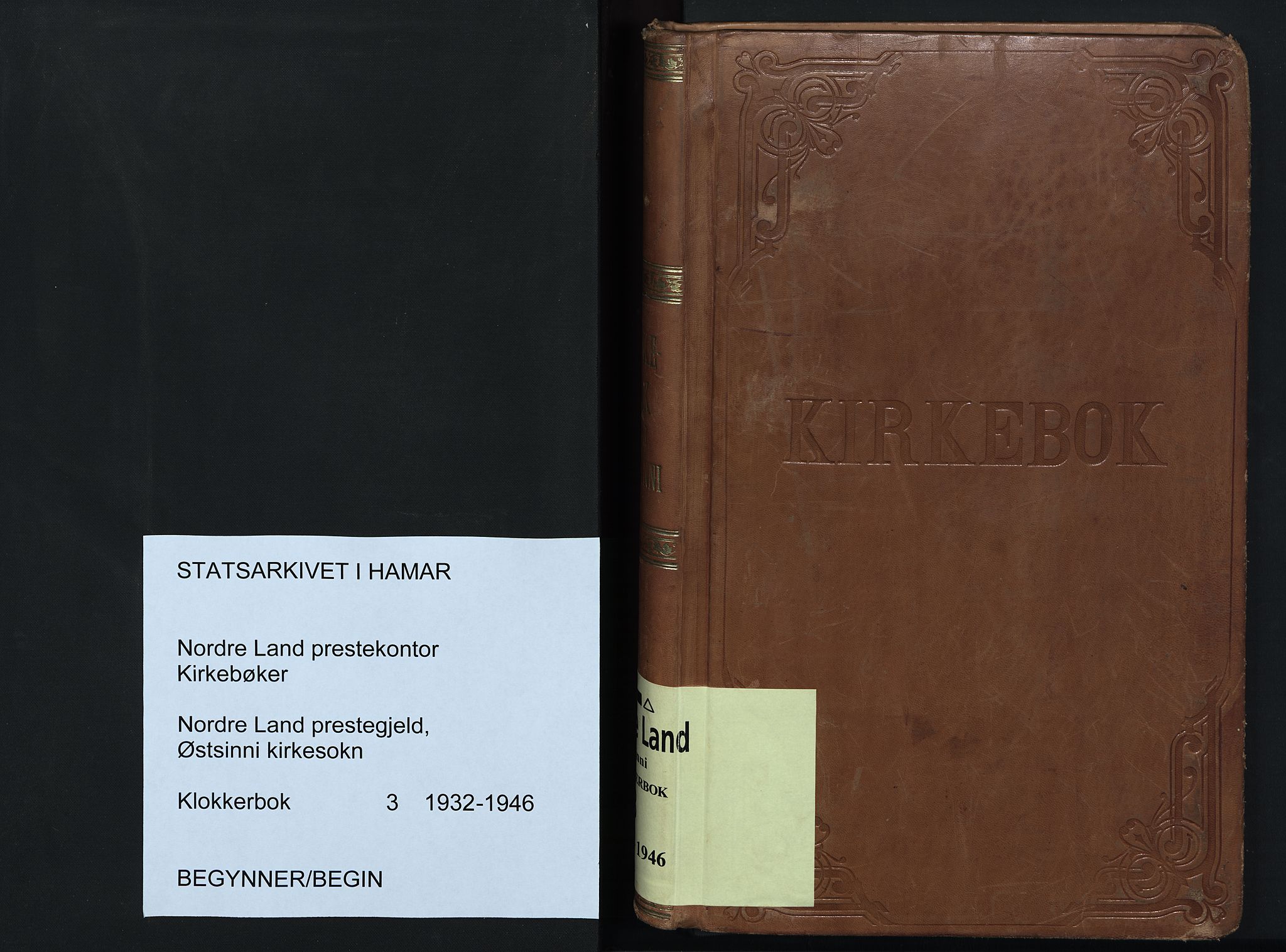 Nordre Land prestekontor, AV/SAH-PREST-124/H/Ha/Hab/L0003: Klokkerbok nr. 3, 1932-1946