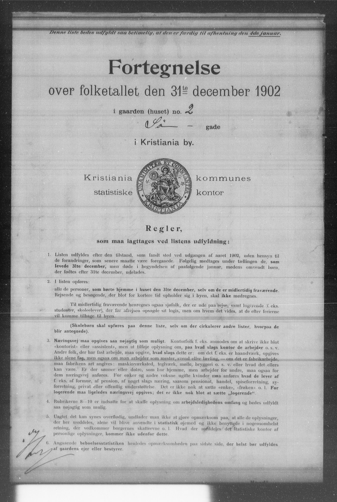 OBA, Kommunal folketelling 31.12.1902 for Kristiania kjøpstad, 1902, s. 17605