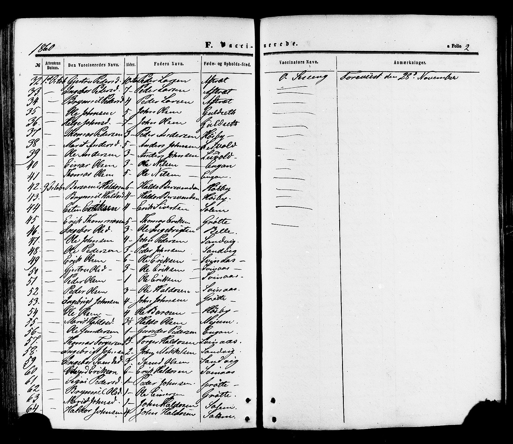 Ministerialprotokoller, klokkerbøker og fødselsregistre - Sør-Trøndelag, SAT/A-1456/695/L1147: Ministerialbok nr. 695A07, 1860-1877, s. 2