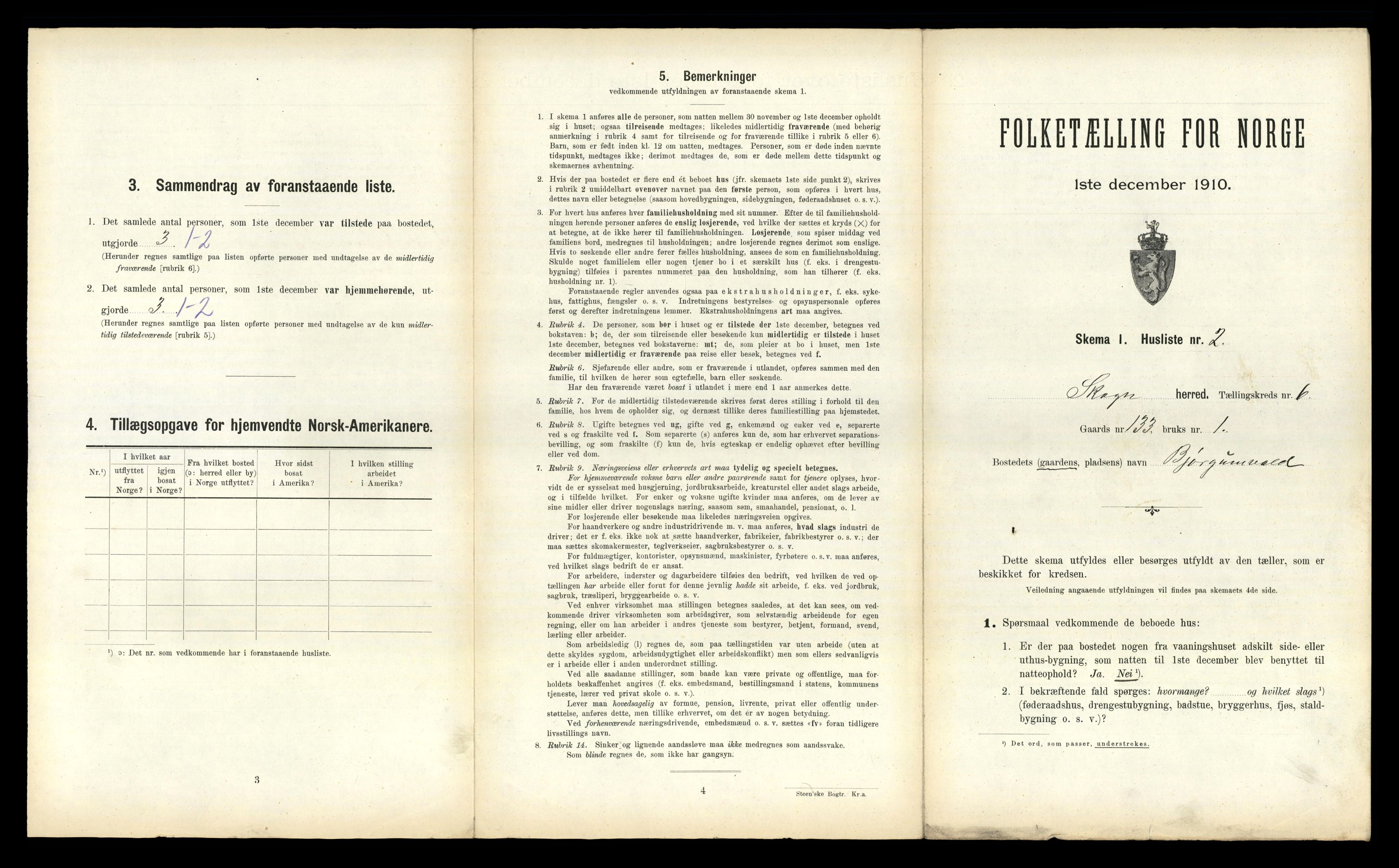 RA, Folketelling 1910 for 1719 Skogn herred, 1910, s. 1036