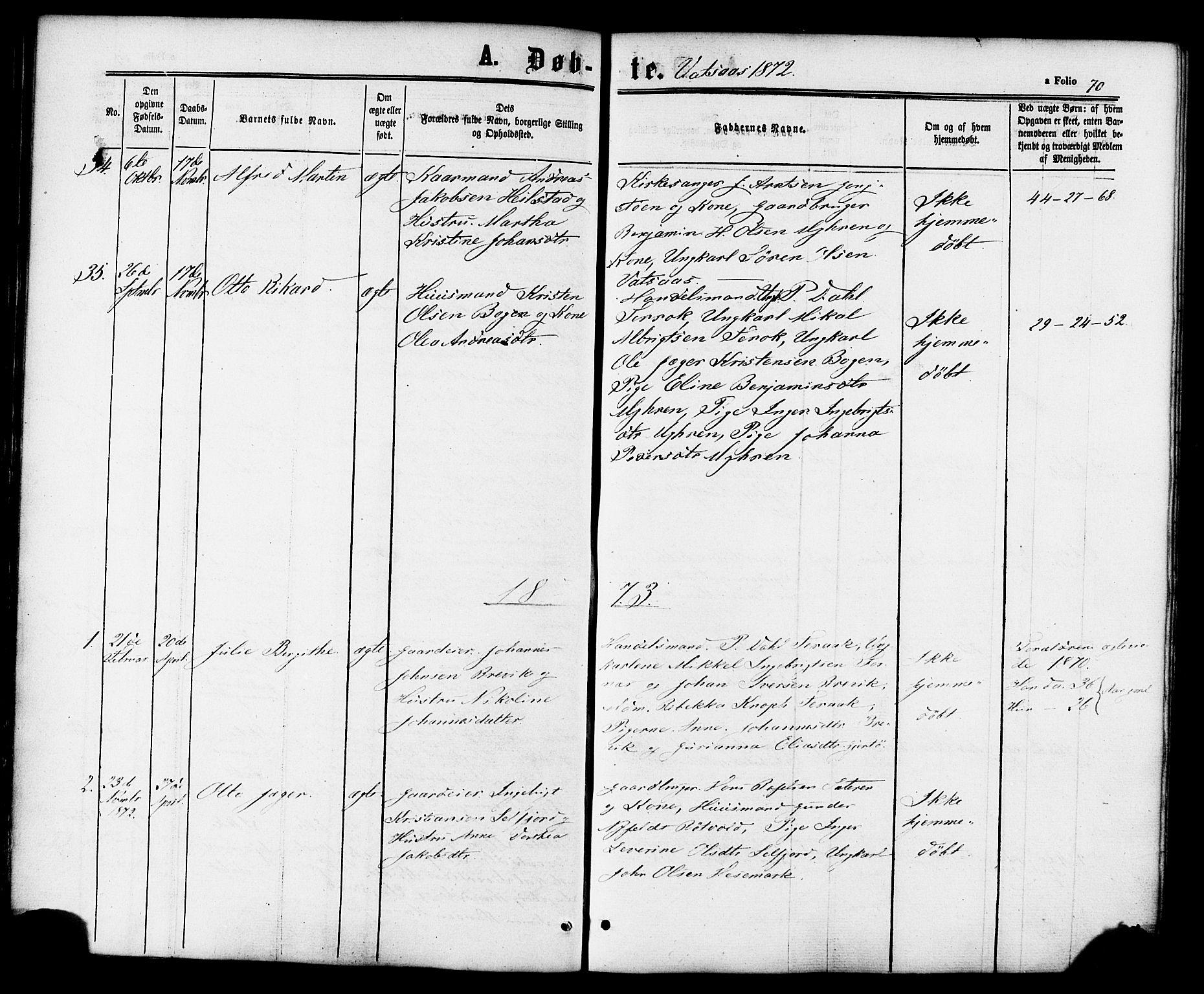 Ministerialprotokoller, klokkerbøker og fødselsregistre - Nordland, SAT/A-1459/810/L0146: Ministerialbok nr. 810A08 /1, 1862-1874, s. 70
