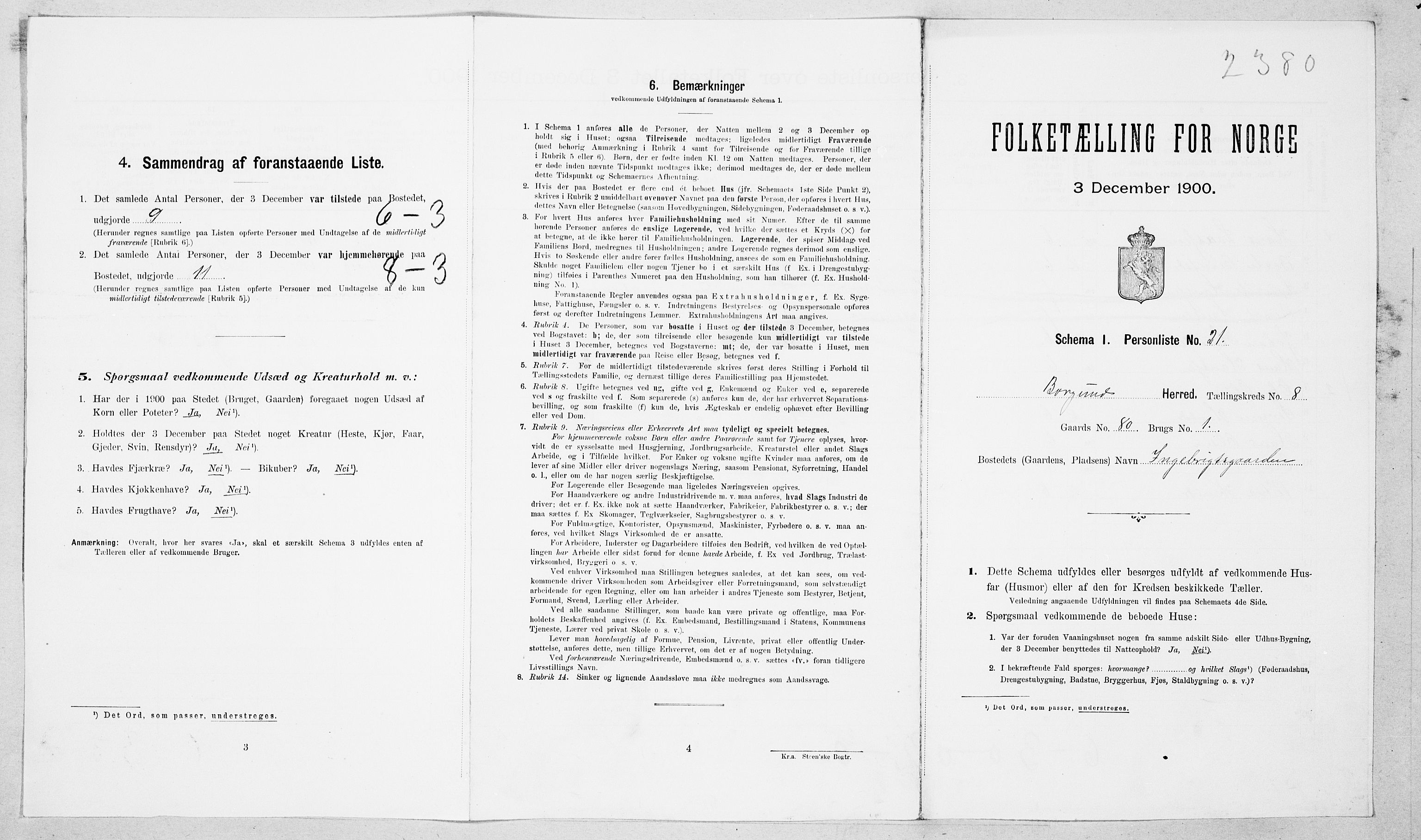 SAT, Folketelling 1900 for 1531 Borgund herred, 1900, s. 849