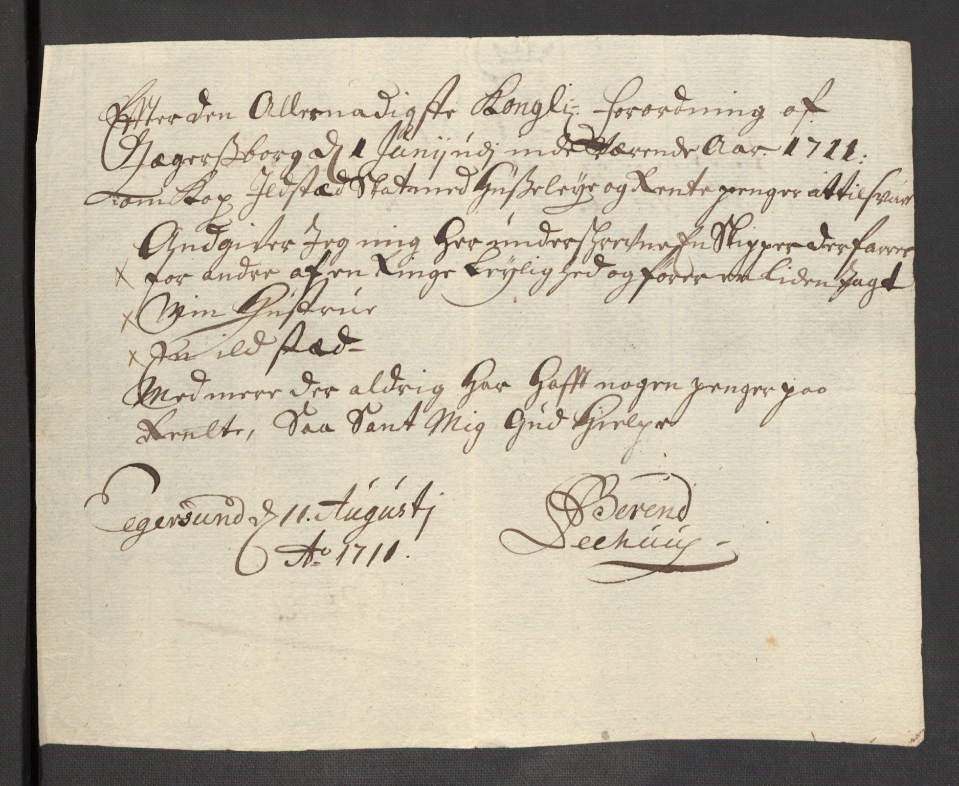 Rentekammeret inntil 1814, Reviderte regnskaper, Fogderegnskap, RA/EA-4092/R46/L2735: Fogderegnskap Jæren og Dalane, 1711, s. 148