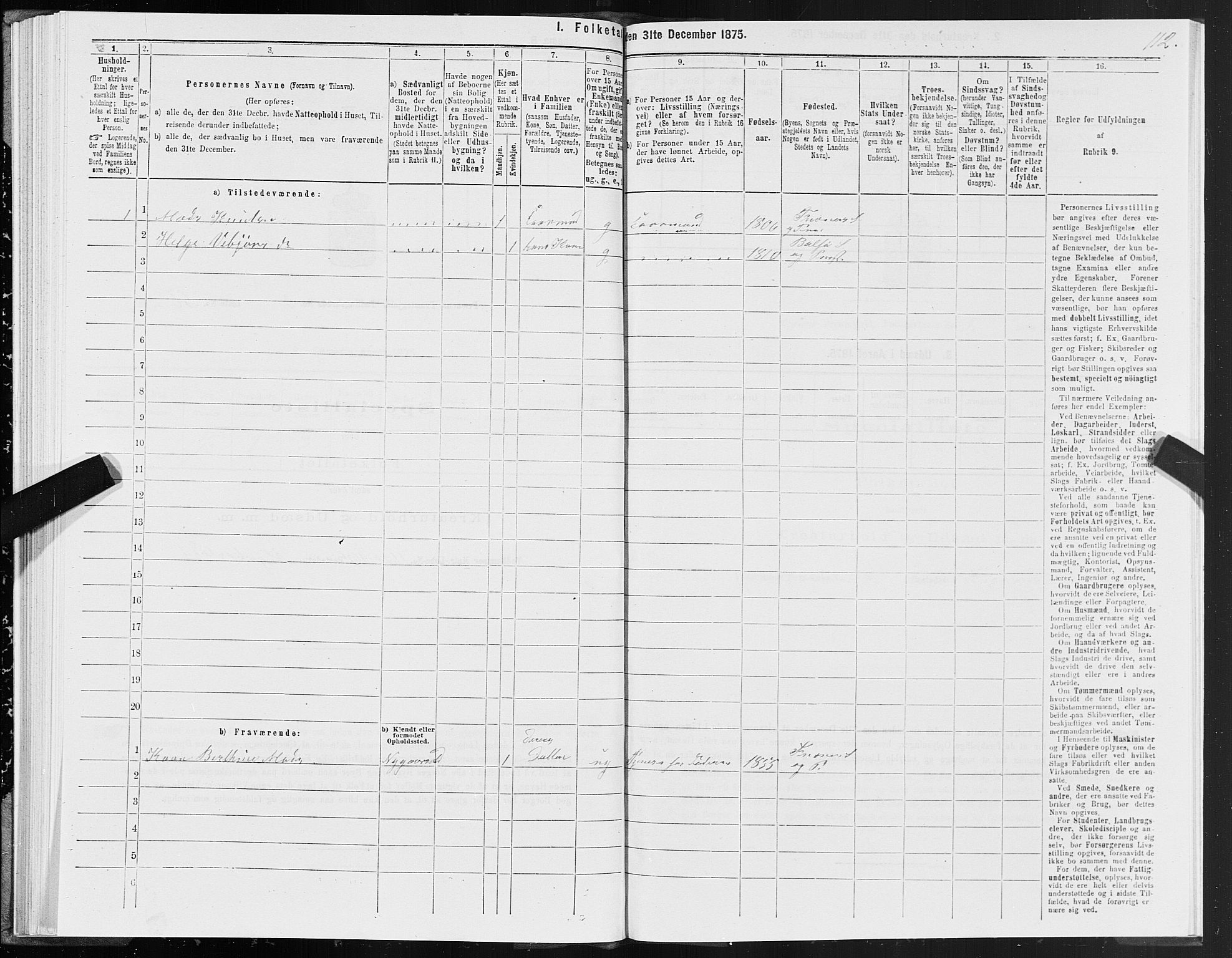 SAT, Folketelling 1875 for 1548P Fræna prestegjeld, 1875, s. 2112