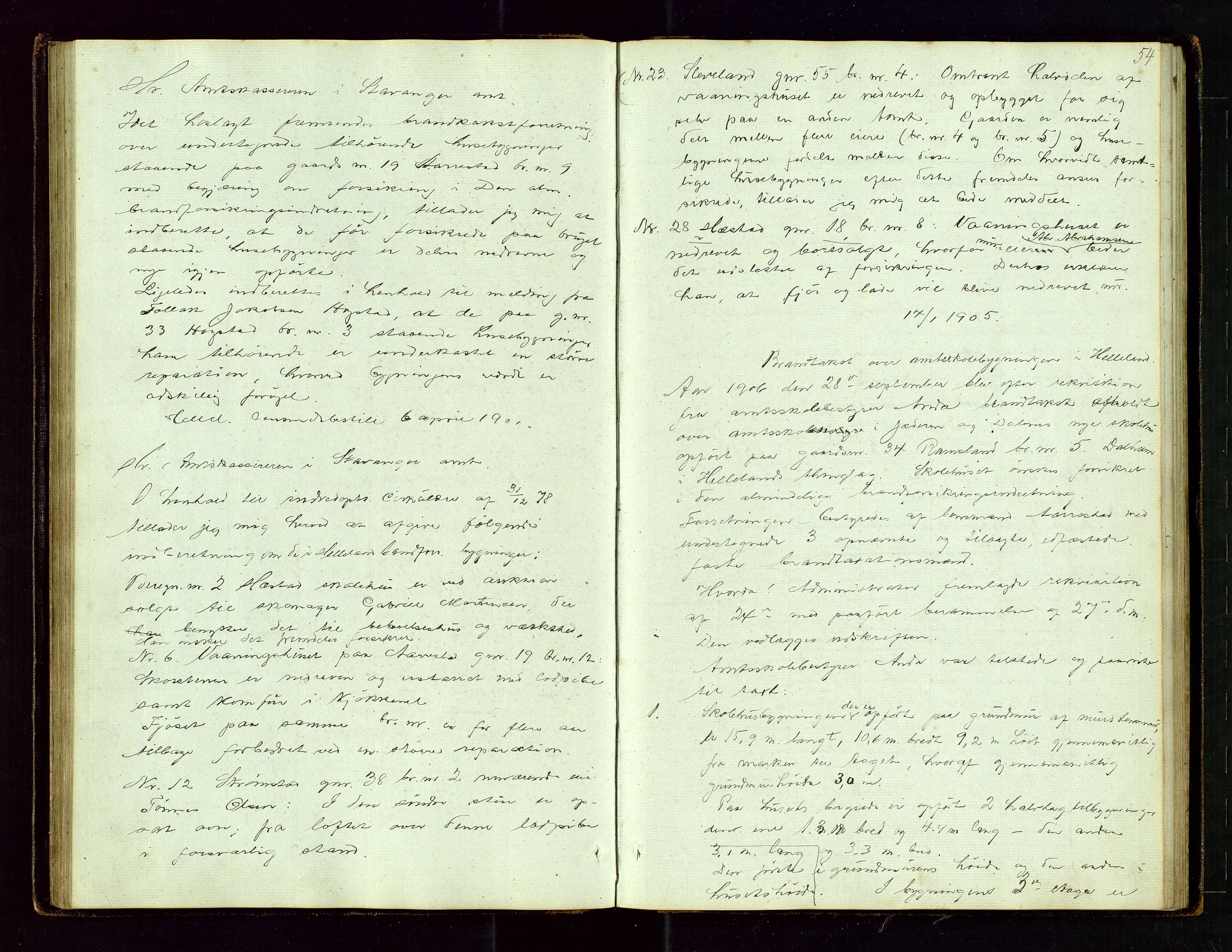 Helleland lensmannskontor, AV/SAST-A-100209/Goa/L0001: "Brandtaxations-Protocol for Hetlands Thinglag", 1847-1920, s. 53b-54a