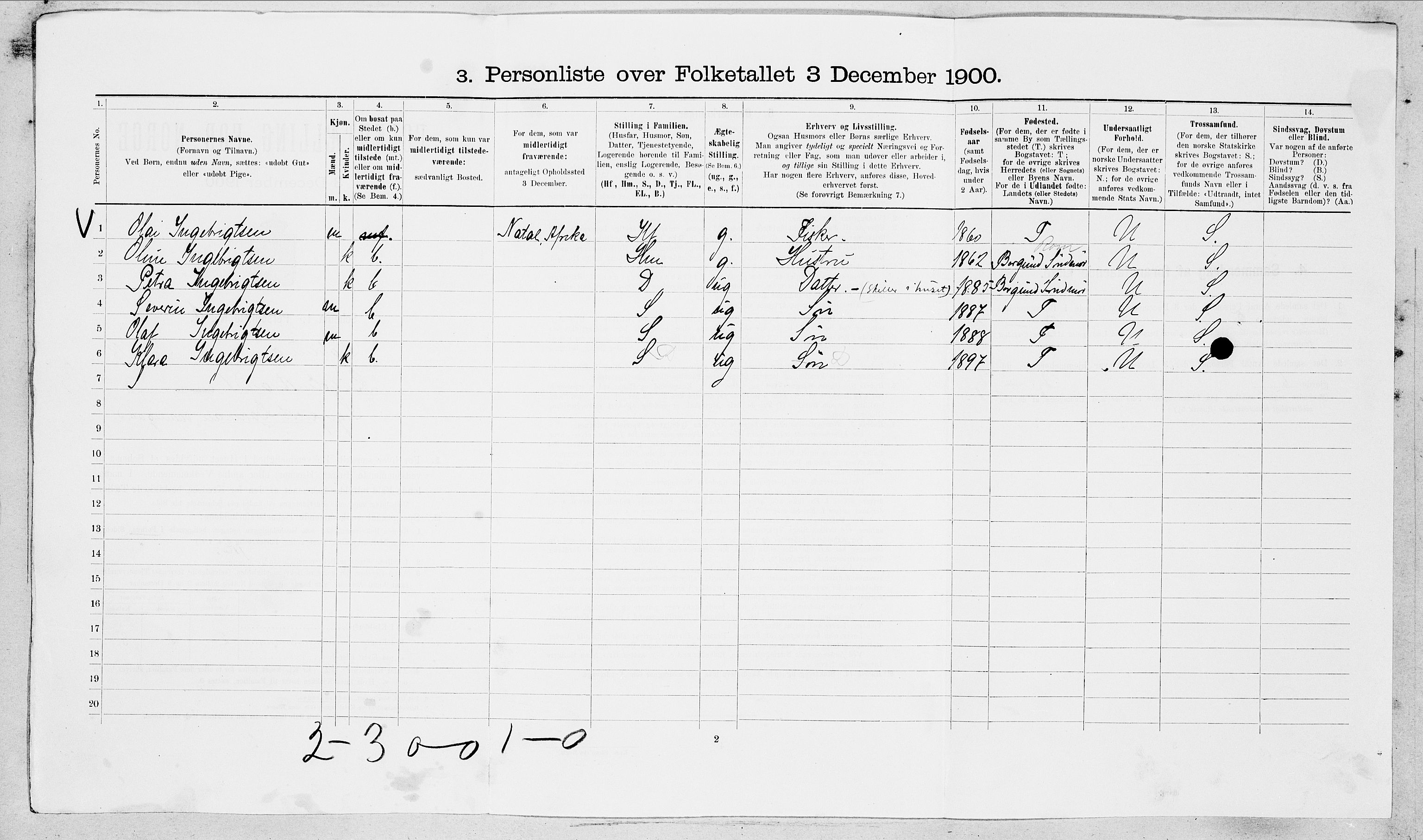 SAT, Folketelling 1900 for 1501 Ålesund kjøpstad, 1900, s. 4381