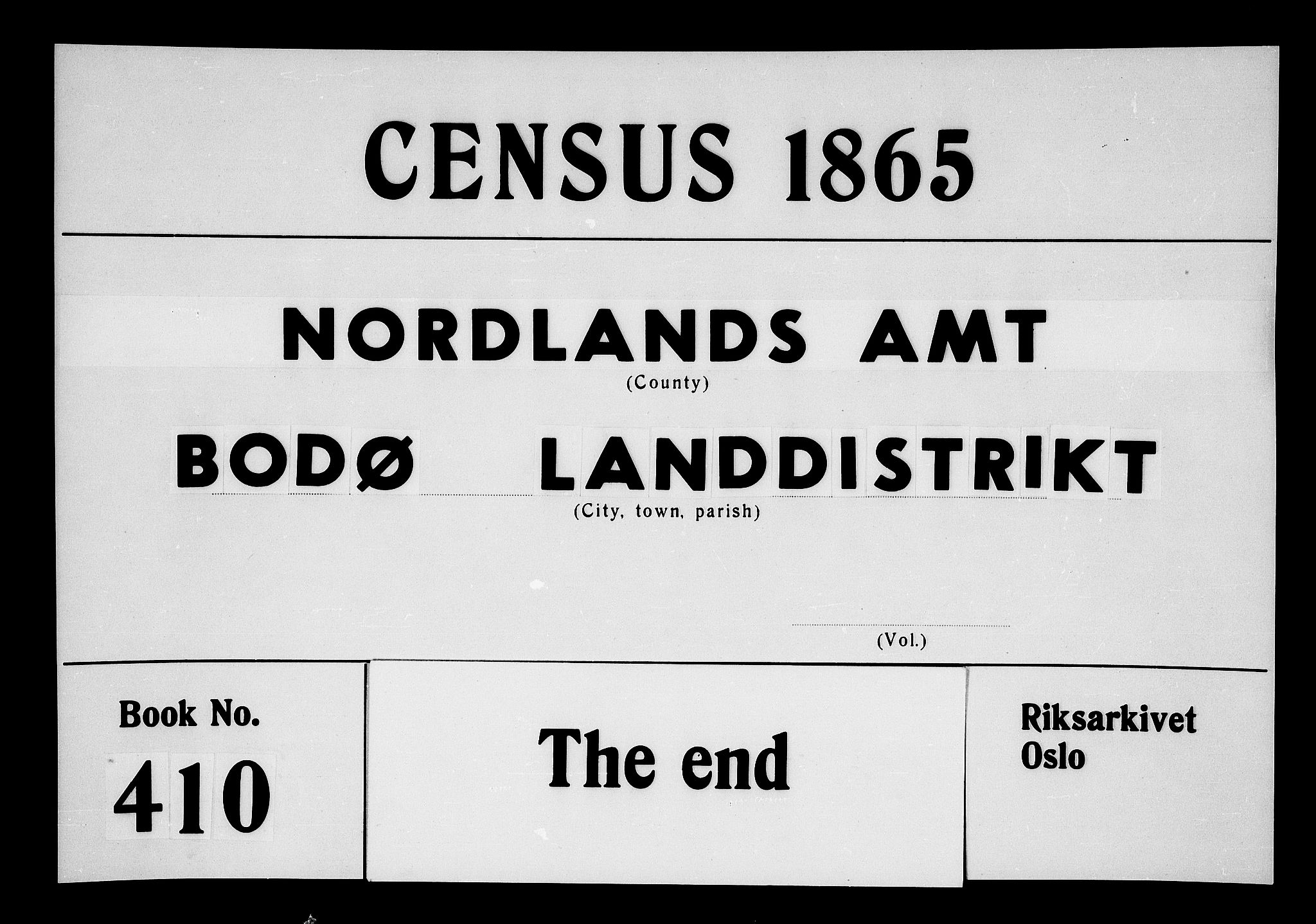 RA, Folketelling 1865 for 1843L Bodø prestegjeld, Bodø landsokn, 1865, s. 149