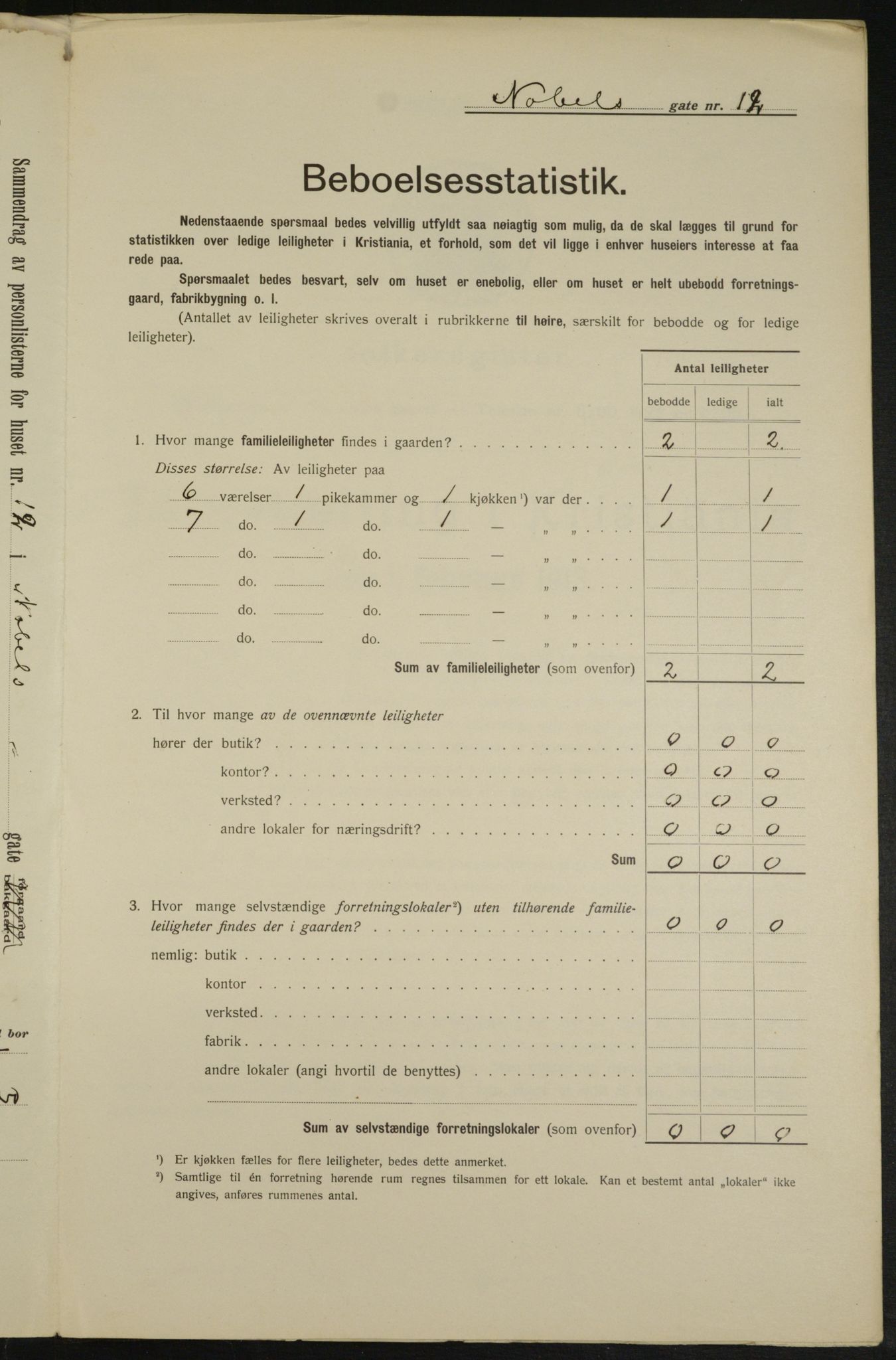 OBA, Kommunal folketelling 1.2.1913 for Kristiania, 1913, s. 71264