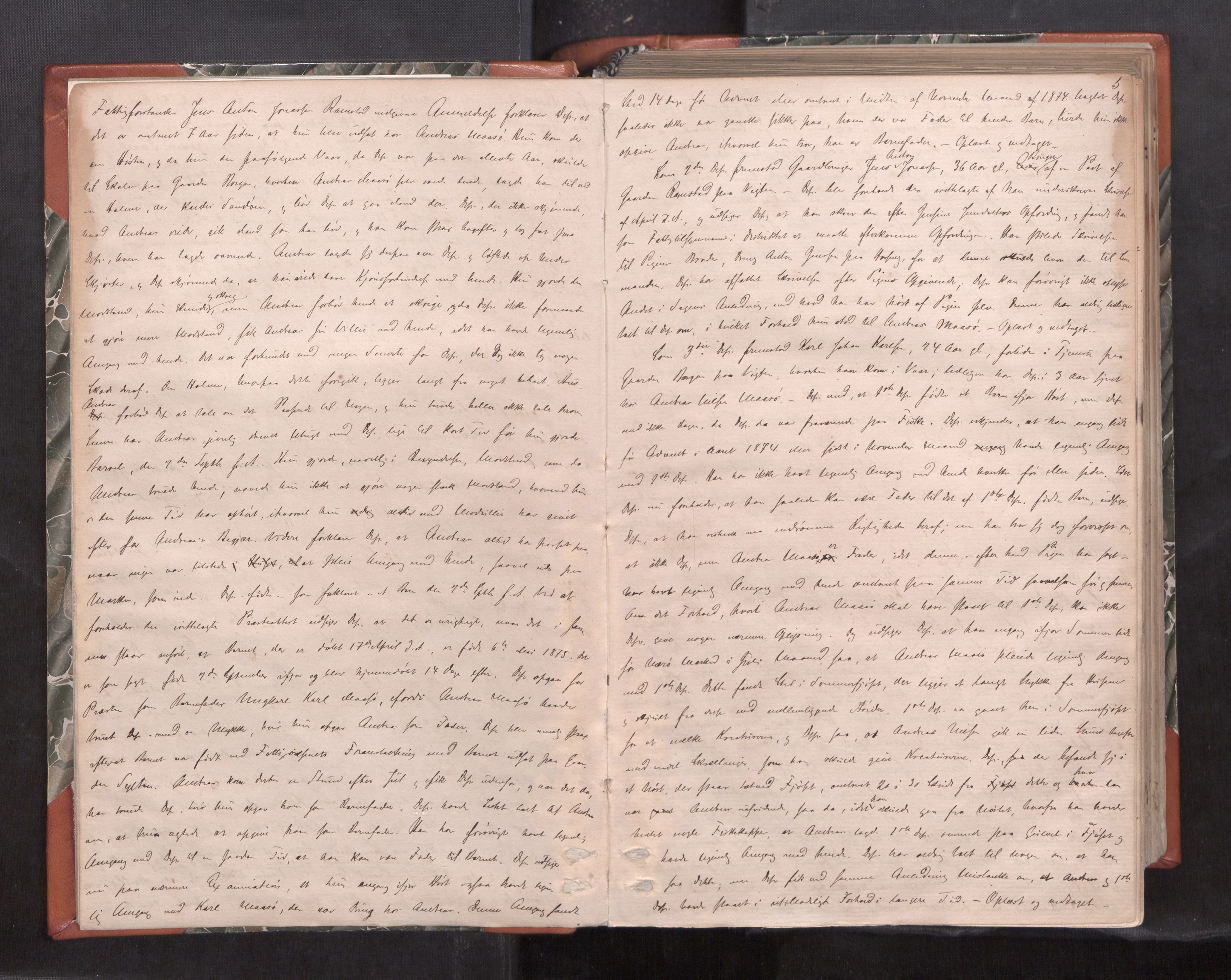 Namdal sorenskriveri, AV/SAT-A-4133/1/1/1B/L0014: Ekstrarettsprotokoll nr. 12, 1876-1883, s. 4b-5a