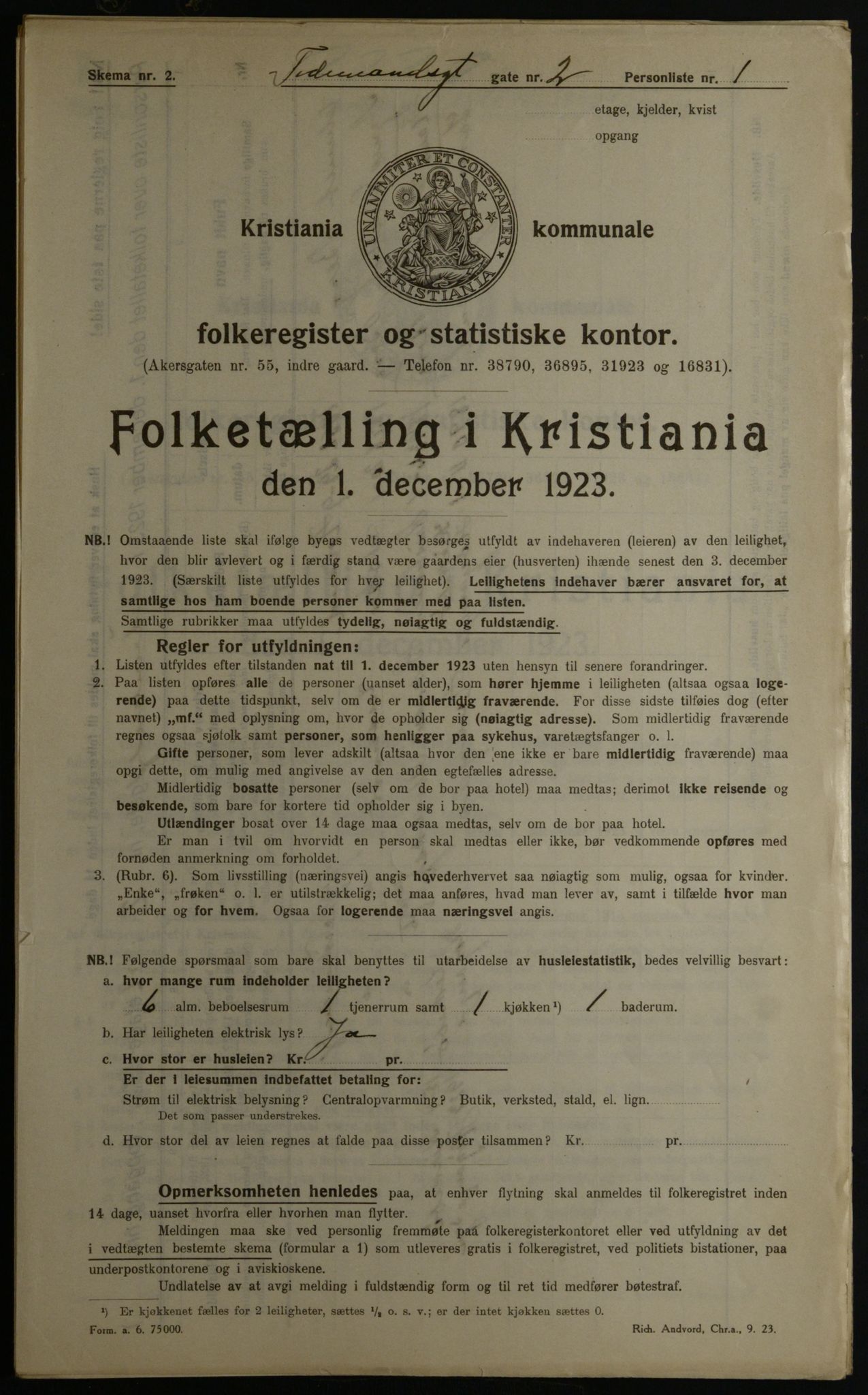 OBA, Kommunal folketelling 1.12.1923 for Kristiania, 1923, s. 123224