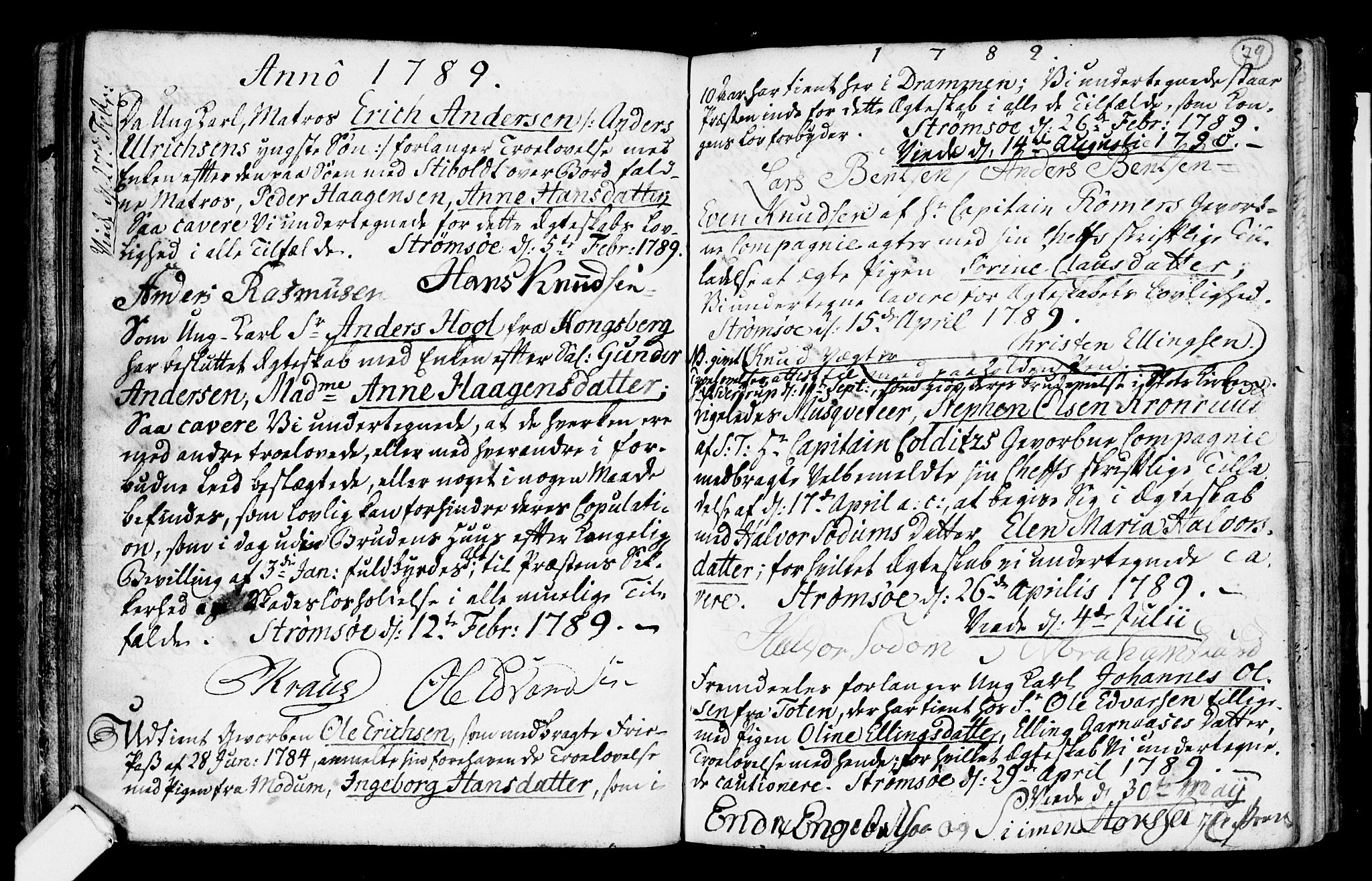 Strømsø kirkebøker, SAKO/A-246/H/Hb/L0001: Forlovererklæringer nr. 1, 1752-1815, s. 79