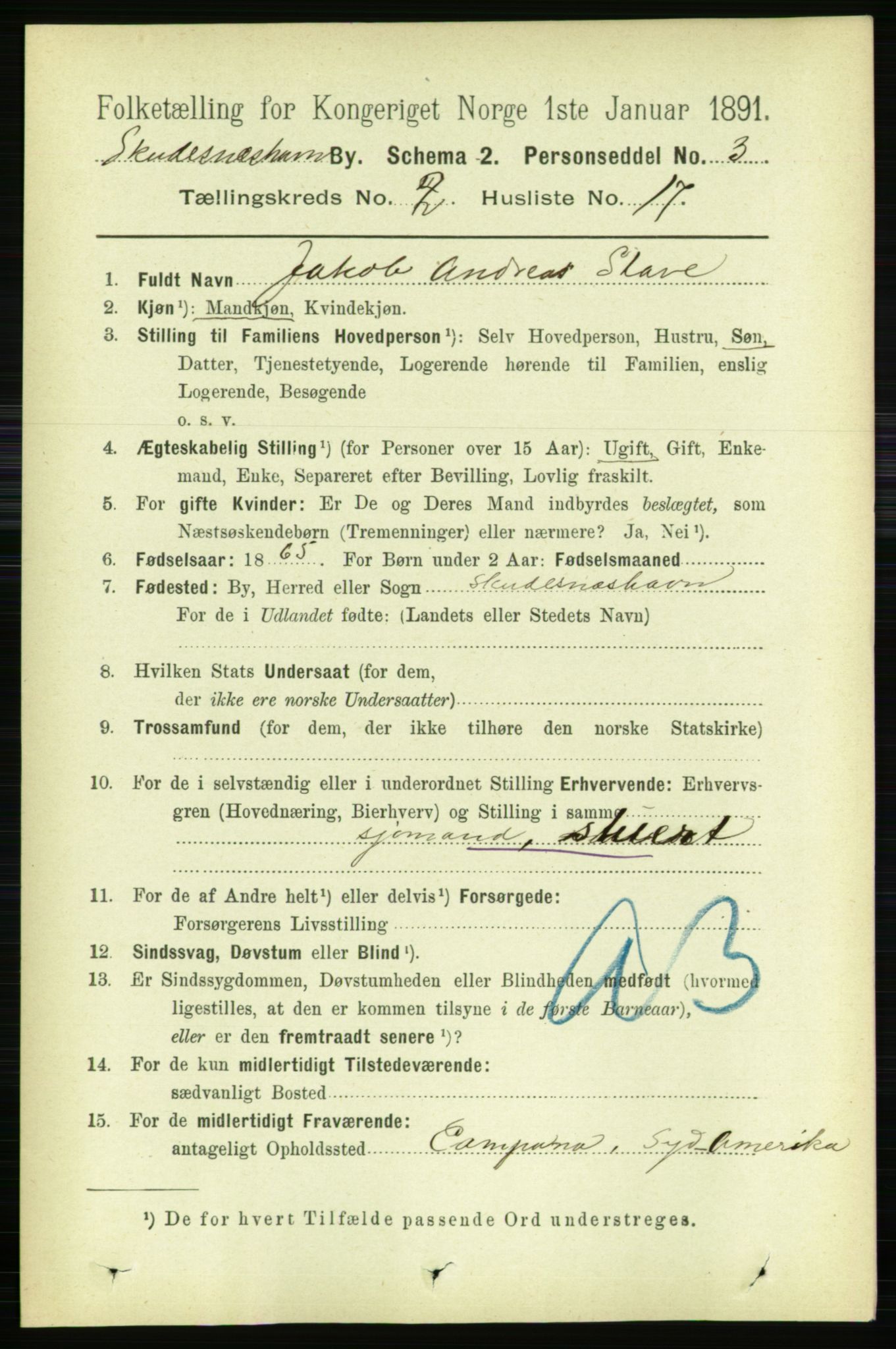 RA, Folketelling 1891 for 1104 Skudeneshavn ladested, 1891, s. 627