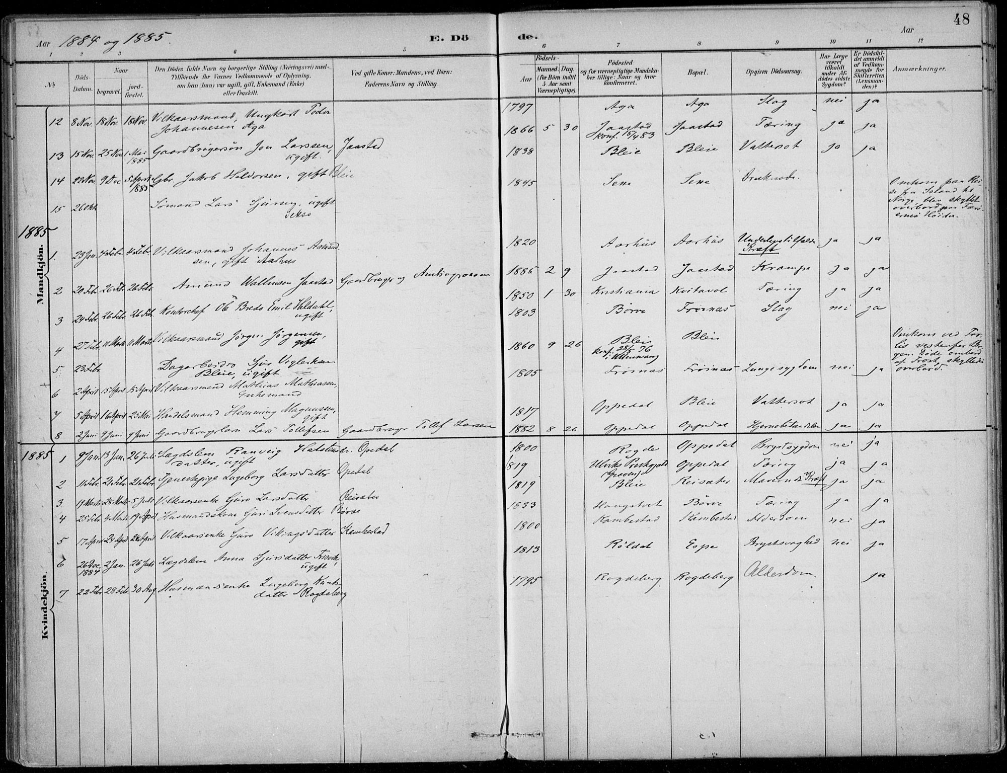Ullensvang sokneprestembete, AV/SAB-A-78701/H/Haa: Ministerialbok nr. B  3, 1882-1911, s. 48