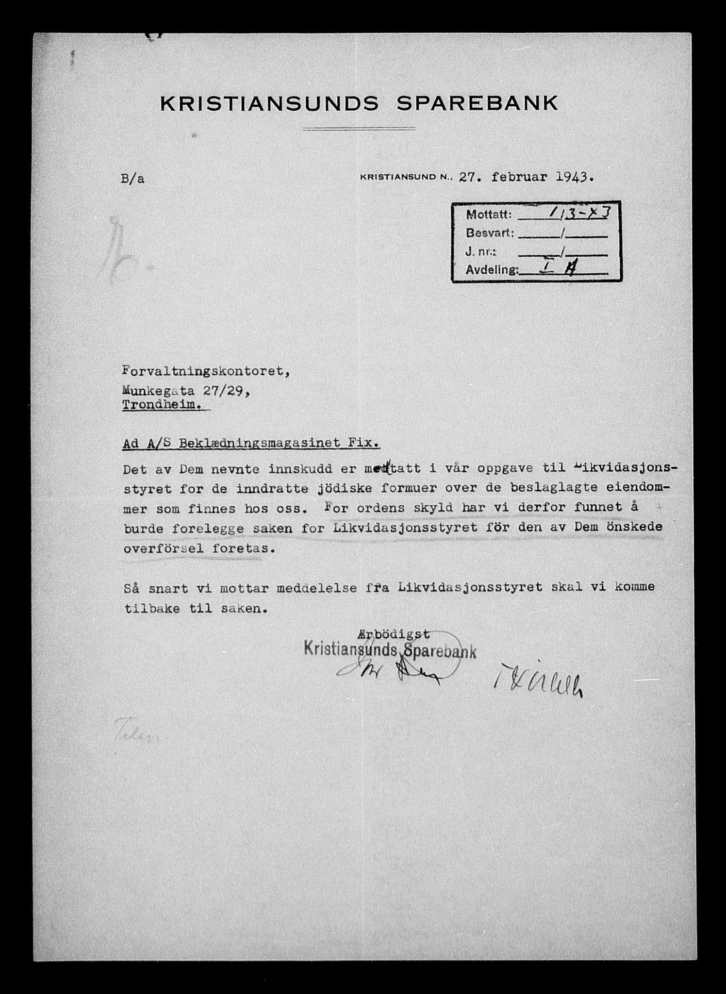 Justisdepartementet, Tilbakeføringskontoret for inndratte formuer, AV/RA-S-1564/H/Hc/Hcb/L0913: --, 1945-1947, s. 461