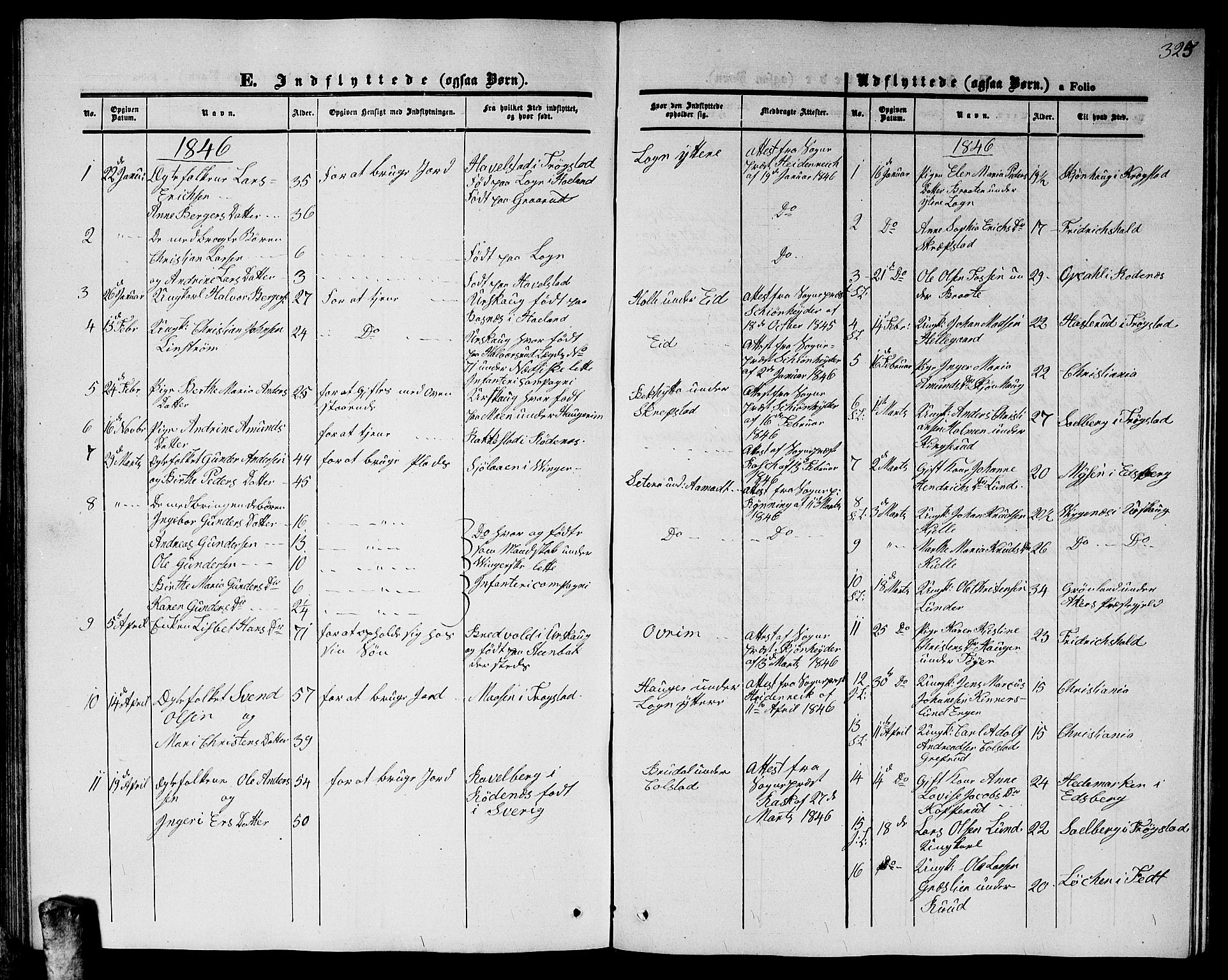 Høland prestekontor Kirkebøker, AV/SAO-A-10346a/G/Ga/L0003: Klokkerbok nr. I 3, 1846-1853, s. 325