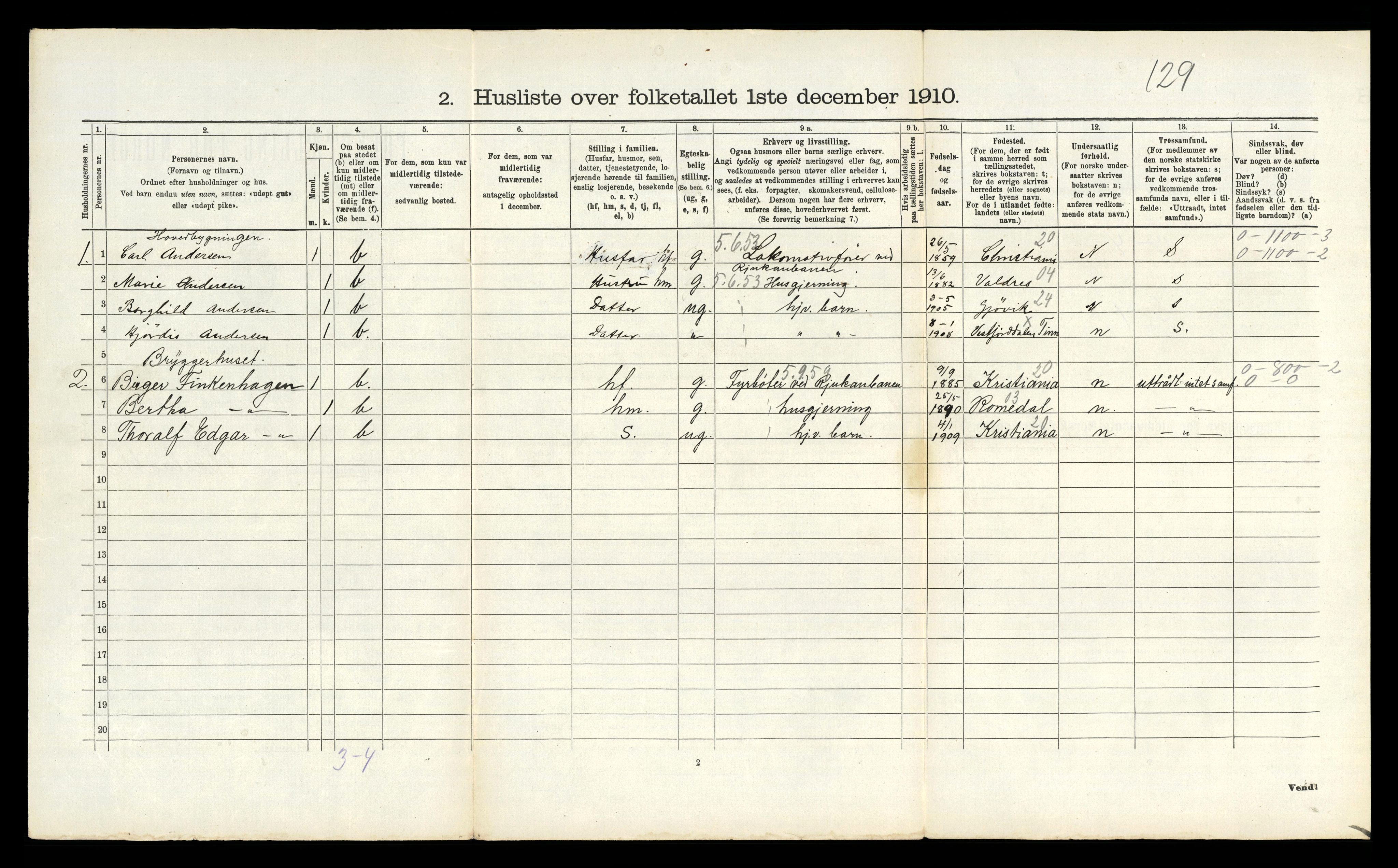 RA, Folketelling 1910 for 0826 Tinn herred, 1910, s. 694