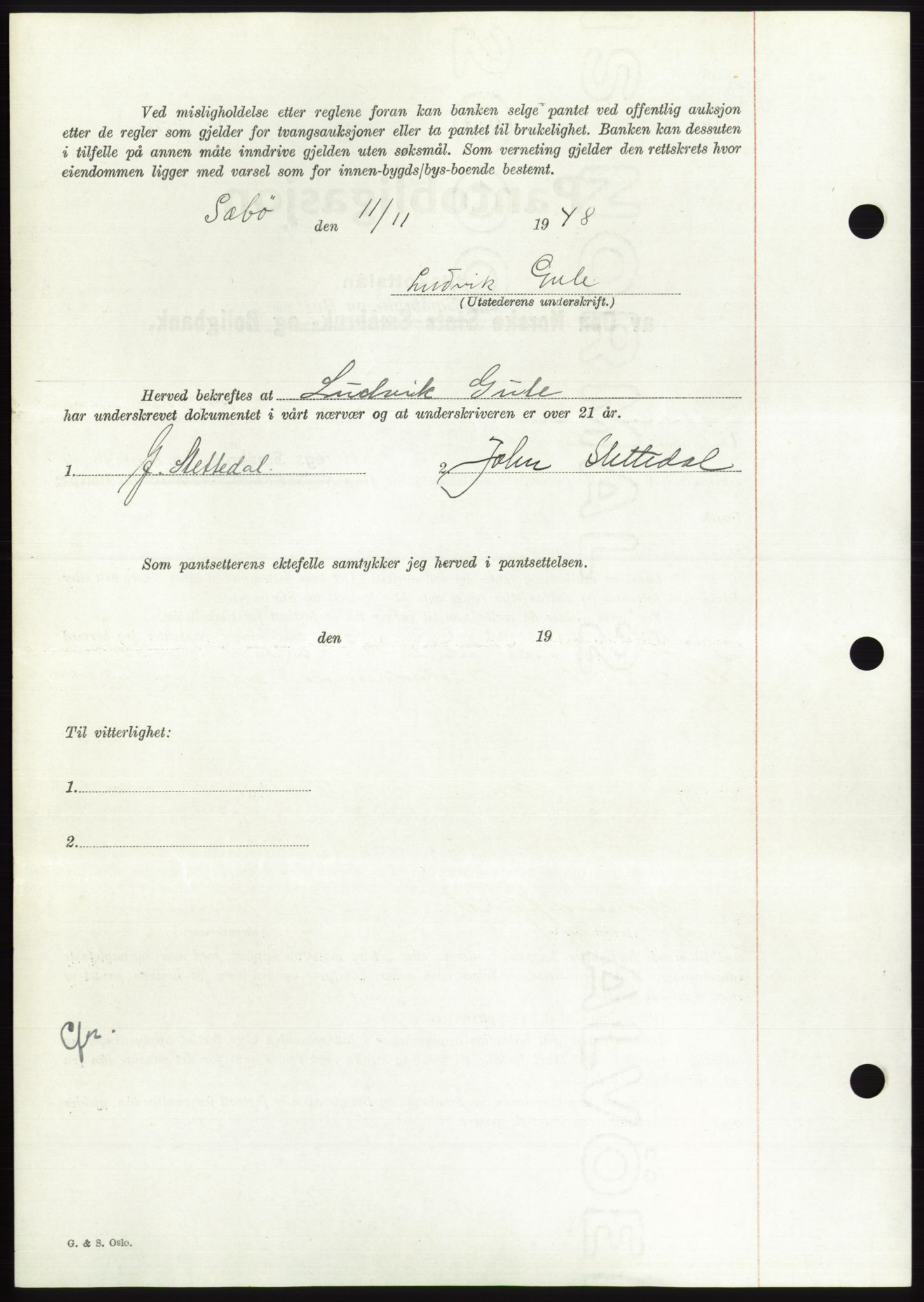 Søre Sunnmøre sorenskriveri, AV/SAT-A-4122/1/2/2C/L0116: Pantebok nr. 4B, 1948-1949, Dagboknr: 1633/1948