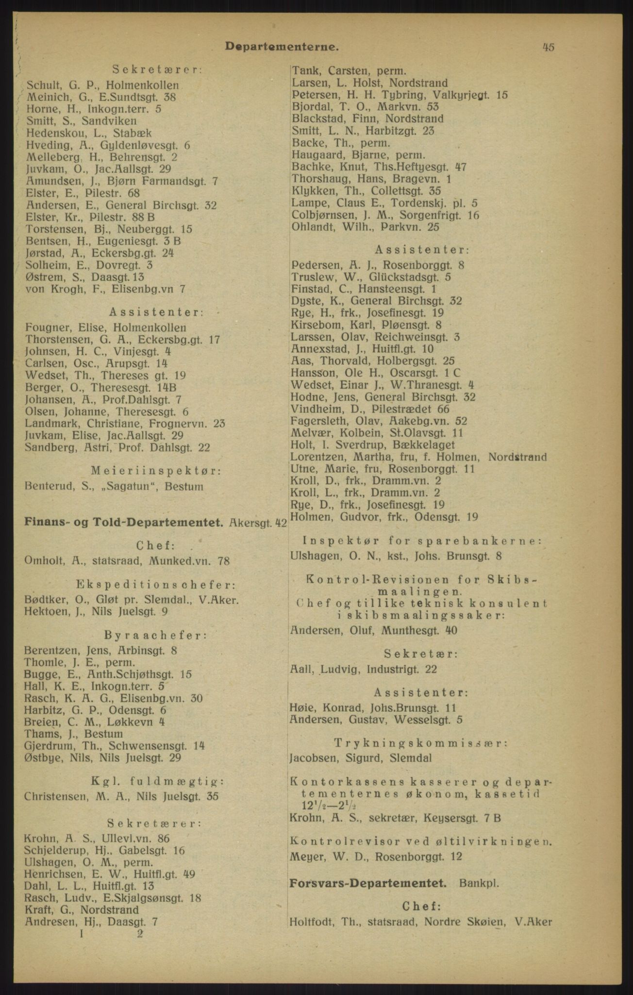 Kristiania/Oslo adressebok, PUBL/-, 1915, s. 45