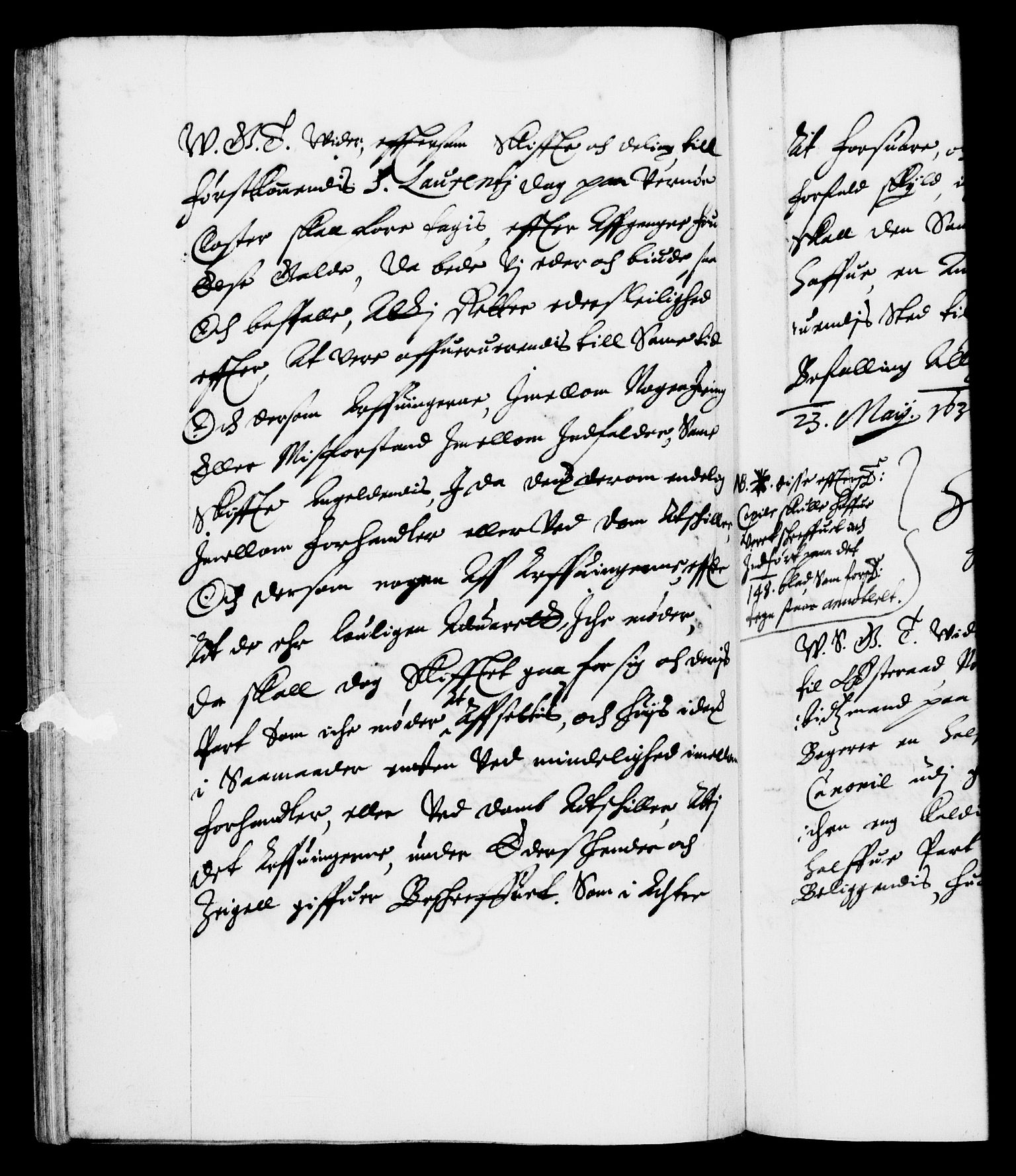 Danske Kanselli 1572-1799, AV/RA-EA-3023/F/Fc/Fca/Fcab/L0006: Norske tegnelser (mikrofilm), 1634-1639, s. 164b