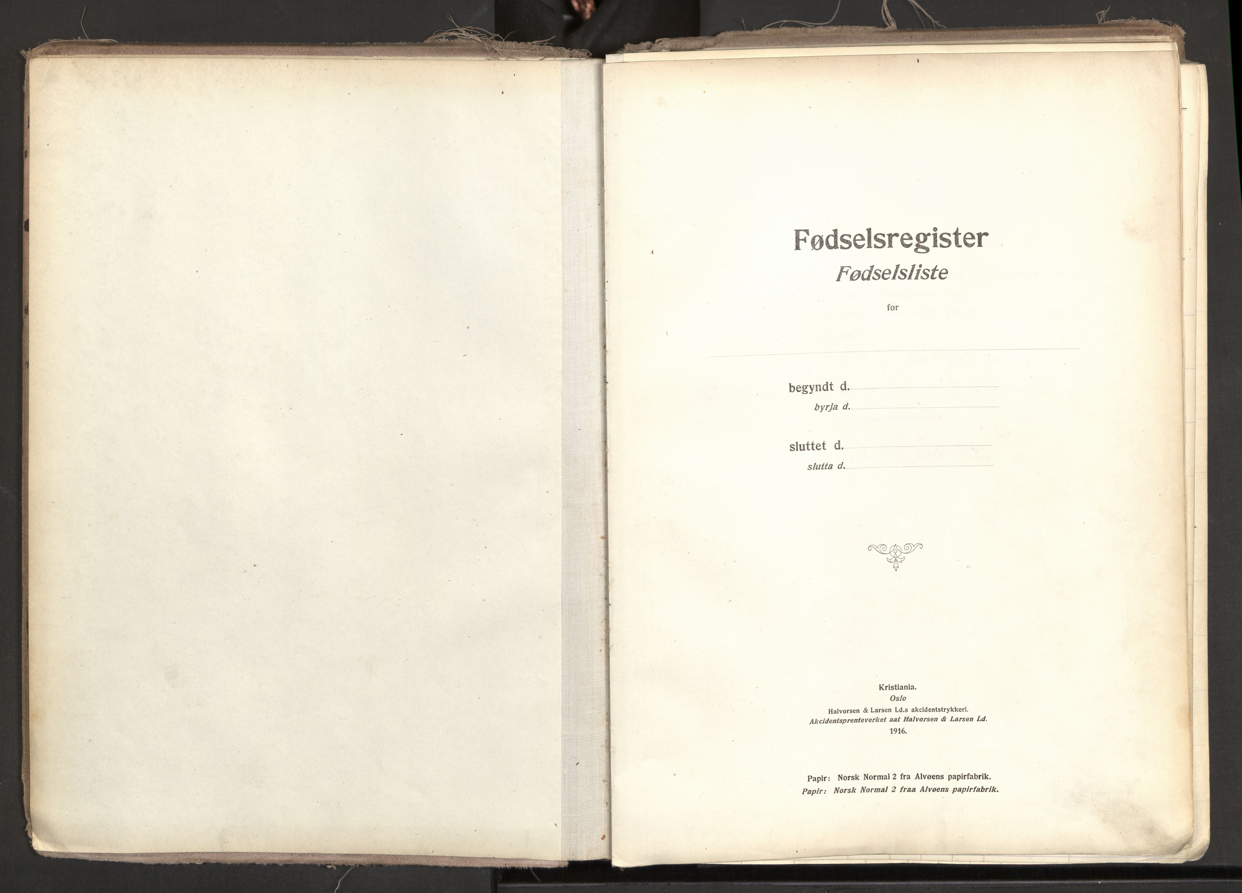 Tøyen prestekontor Kirkebøker, SAO/A-10167a/J/Ja/L0001: Fødselsregister nr. 1, 1916-1944