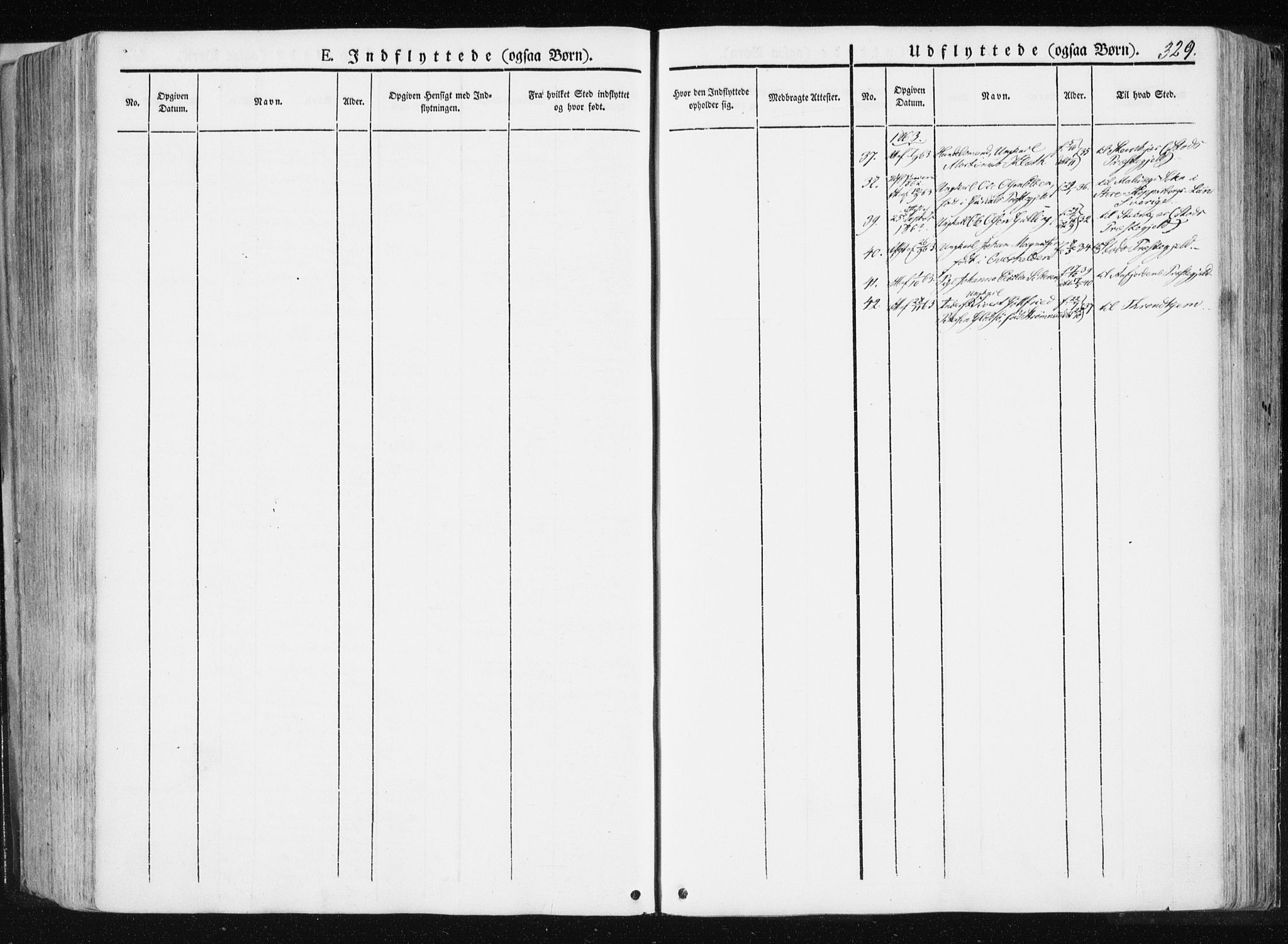 Ministerialprotokoller, klokkerbøker og fødselsregistre - Nord-Trøndelag, SAT/A-1458/741/L0393: Ministerialbok nr. 741A07, 1849-1863, s. 329