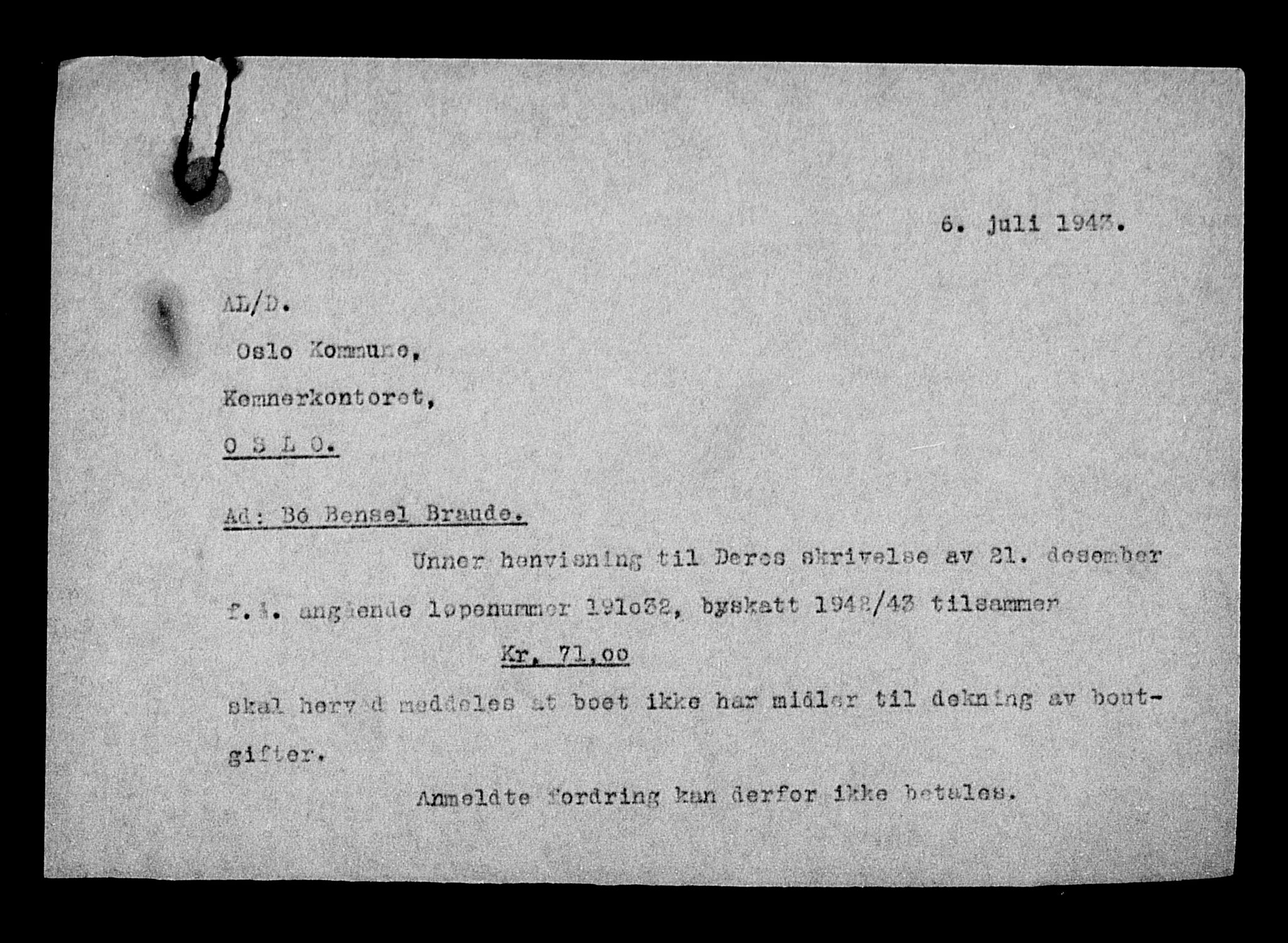 Justisdepartementet, Tilbakeføringskontoret for inndratte formuer, AV/RA-S-1564/H/Hc/Hcc/L0927: --, 1945-1947, s. 495