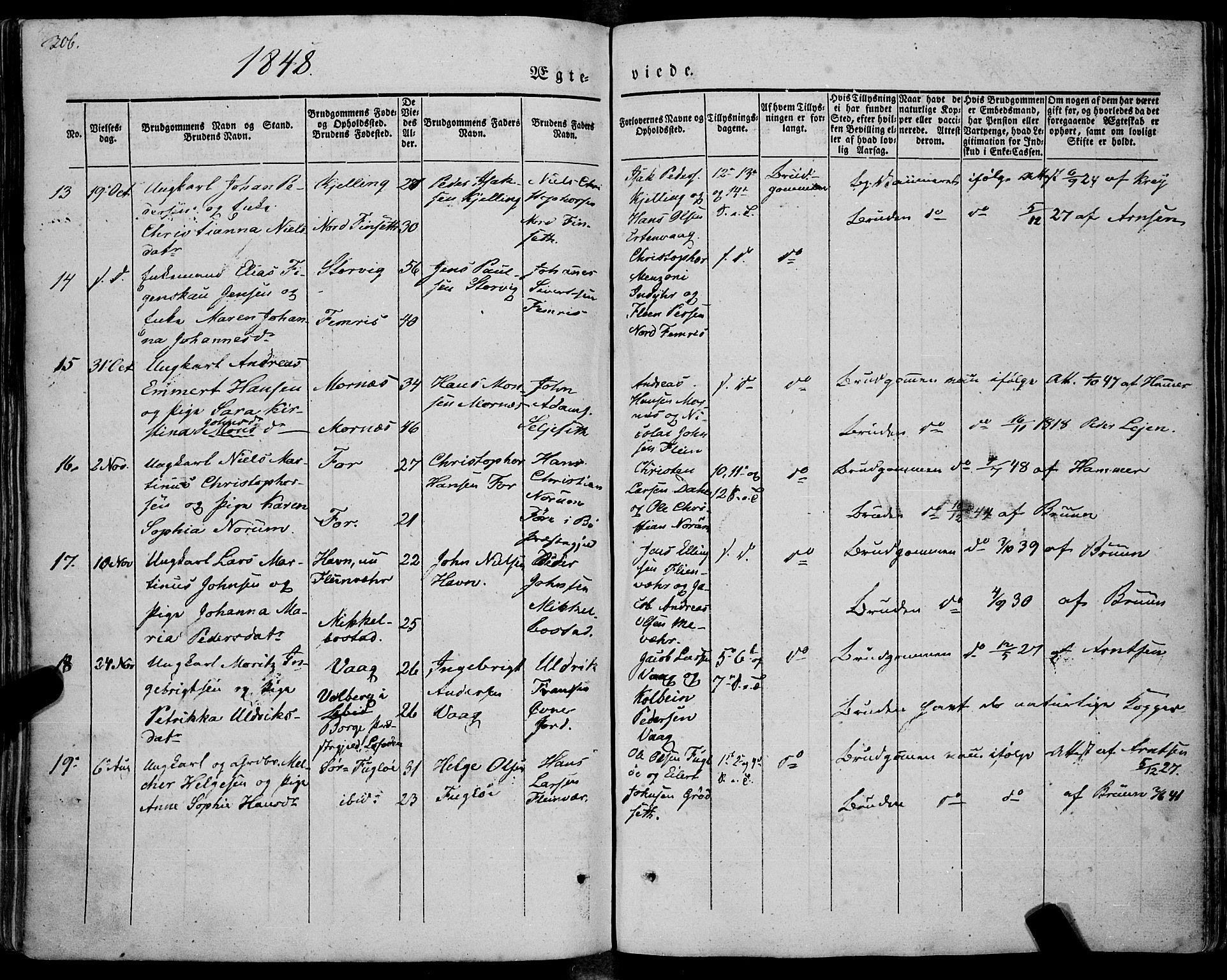 Ministerialprotokoller, klokkerbøker og fødselsregistre - Nordland, AV/SAT-A-1459/805/L0097: Ministerialbok nr. 805A04, 1837-1861, s. 306