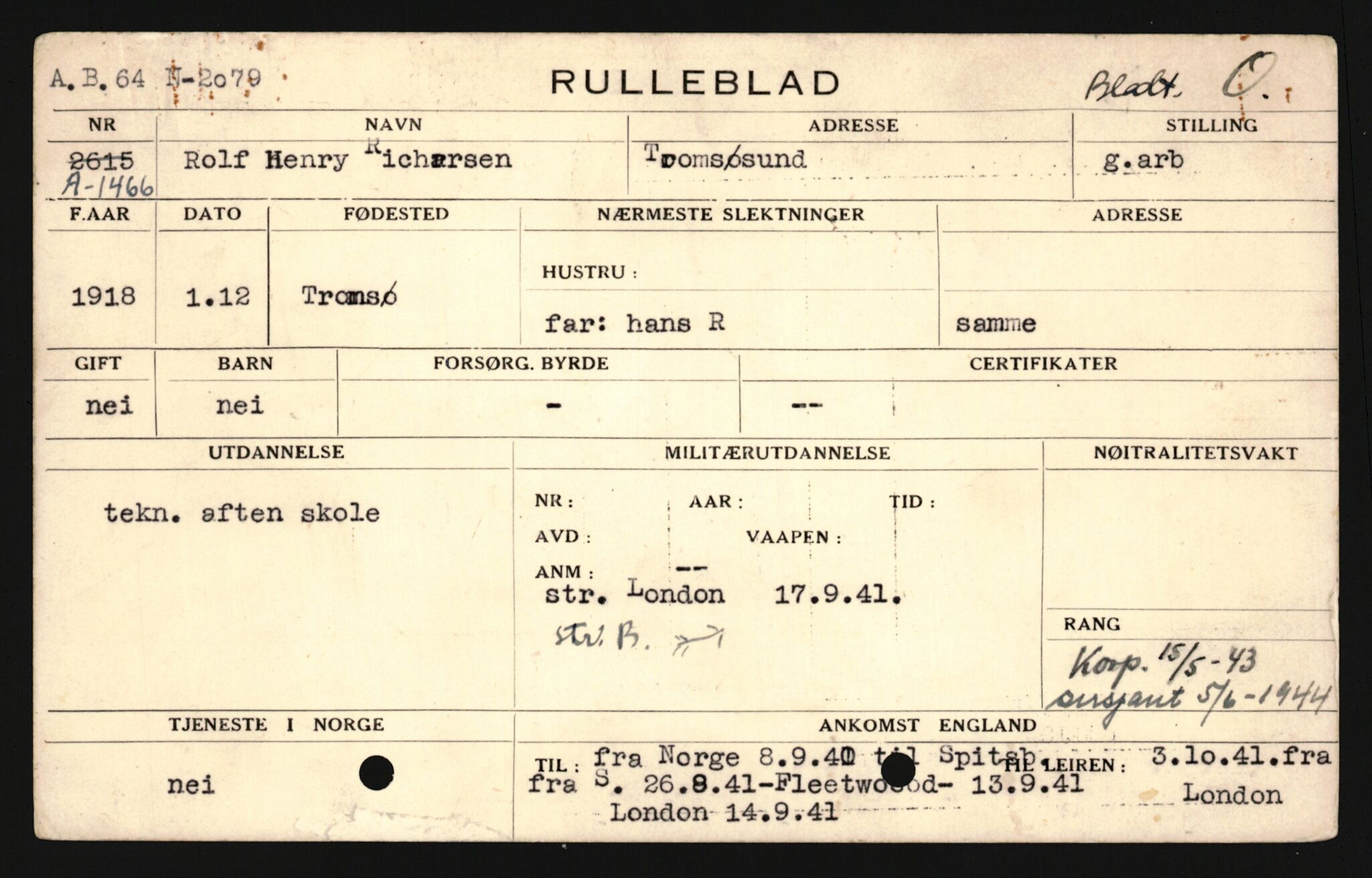 Forsvaret, Sør-Hålogaland landforsvar, AV/RA-RAFA-2552/P/Pa/L0303: Personellmapper for slettet personell, yrkesbefal og vernepliktig befal, født 1917-1920, 1936-1980, s. 389